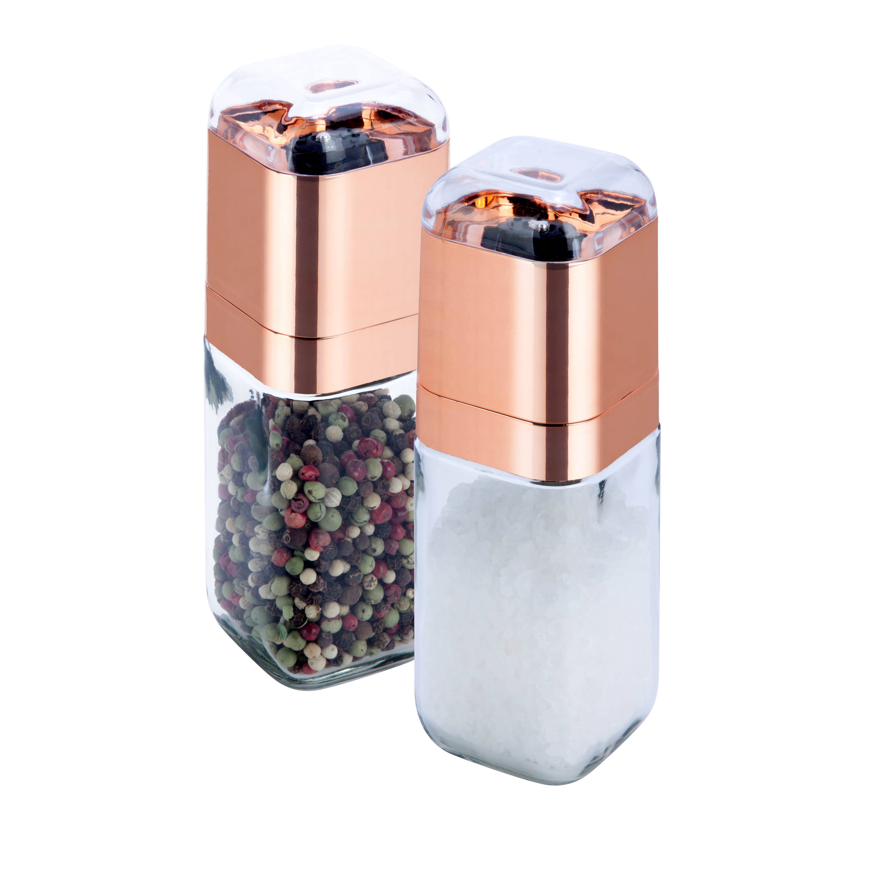 Honey Can Do Rose Gold Spice Mill Set, 2 Pieces