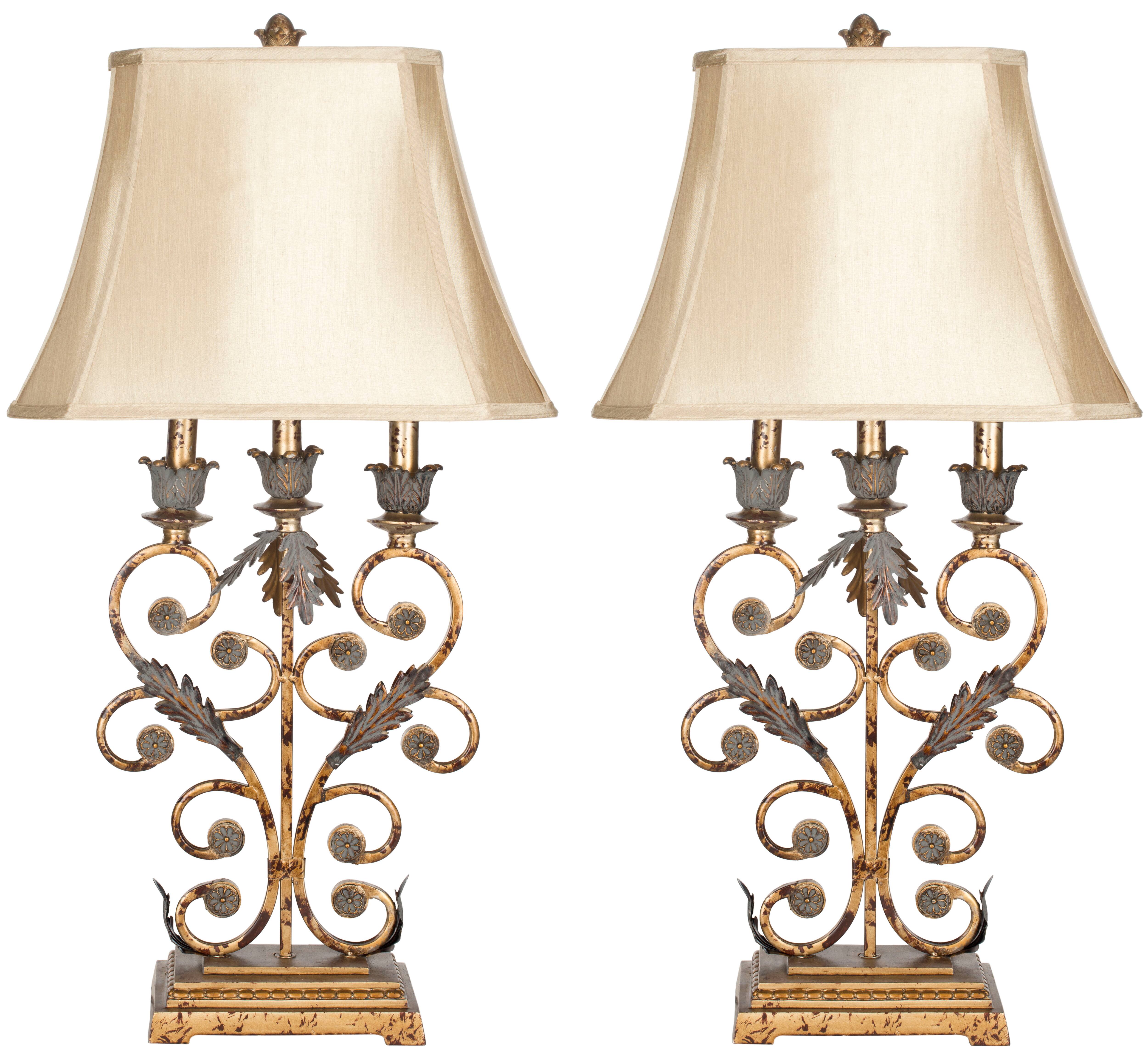 Lucia Table Lamp Set in Black