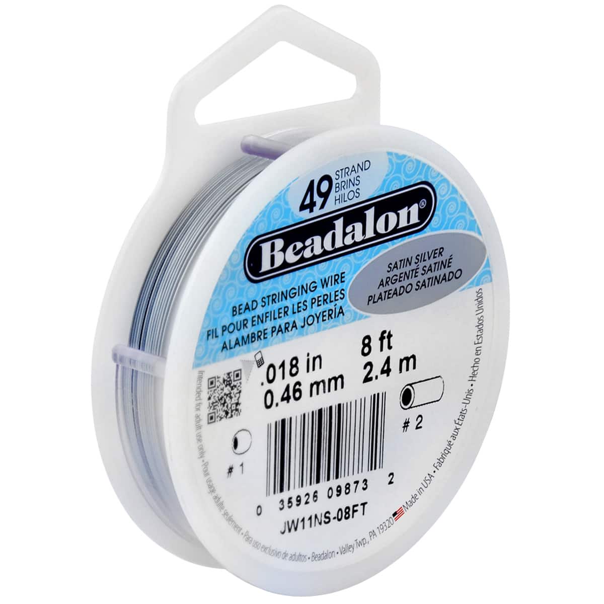 12 Pack: Beadalon® Satin Silver 49 Strand Bead Stringing Wire