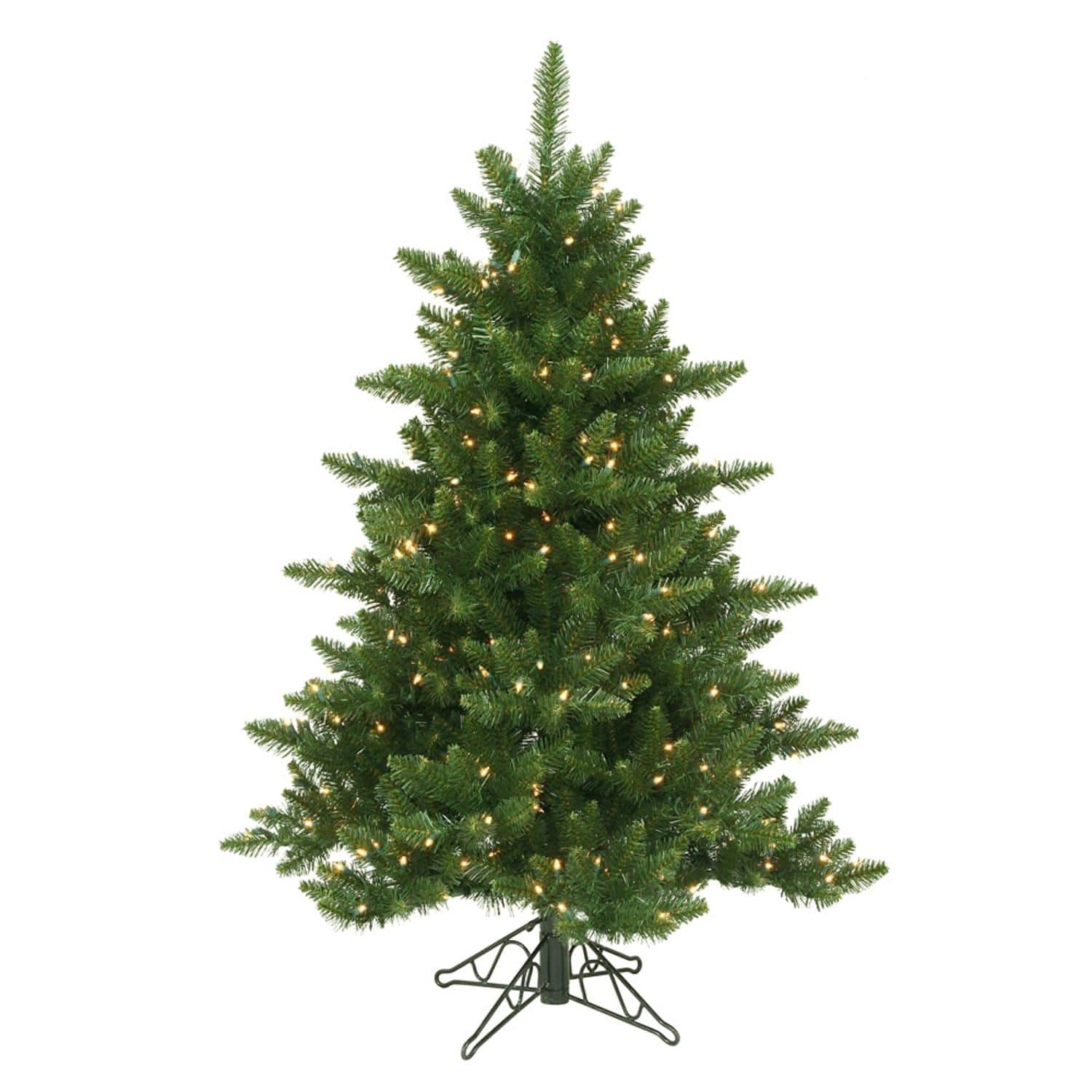 4' Pre-Lit Northern Pine Full Artificial Christmas Tree - Clear Lights