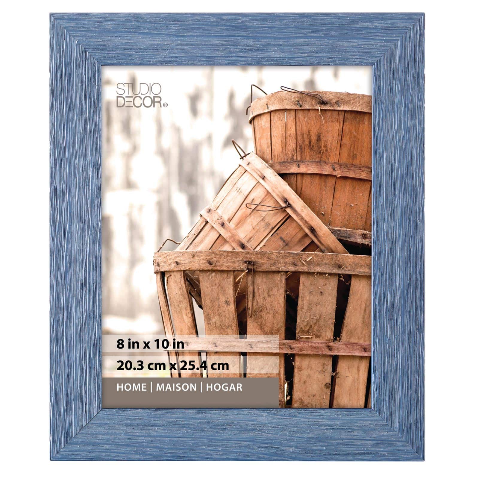 ArtToFrames Picture Frame Custom 1"  Distressed Blue Wood 4481 Small 