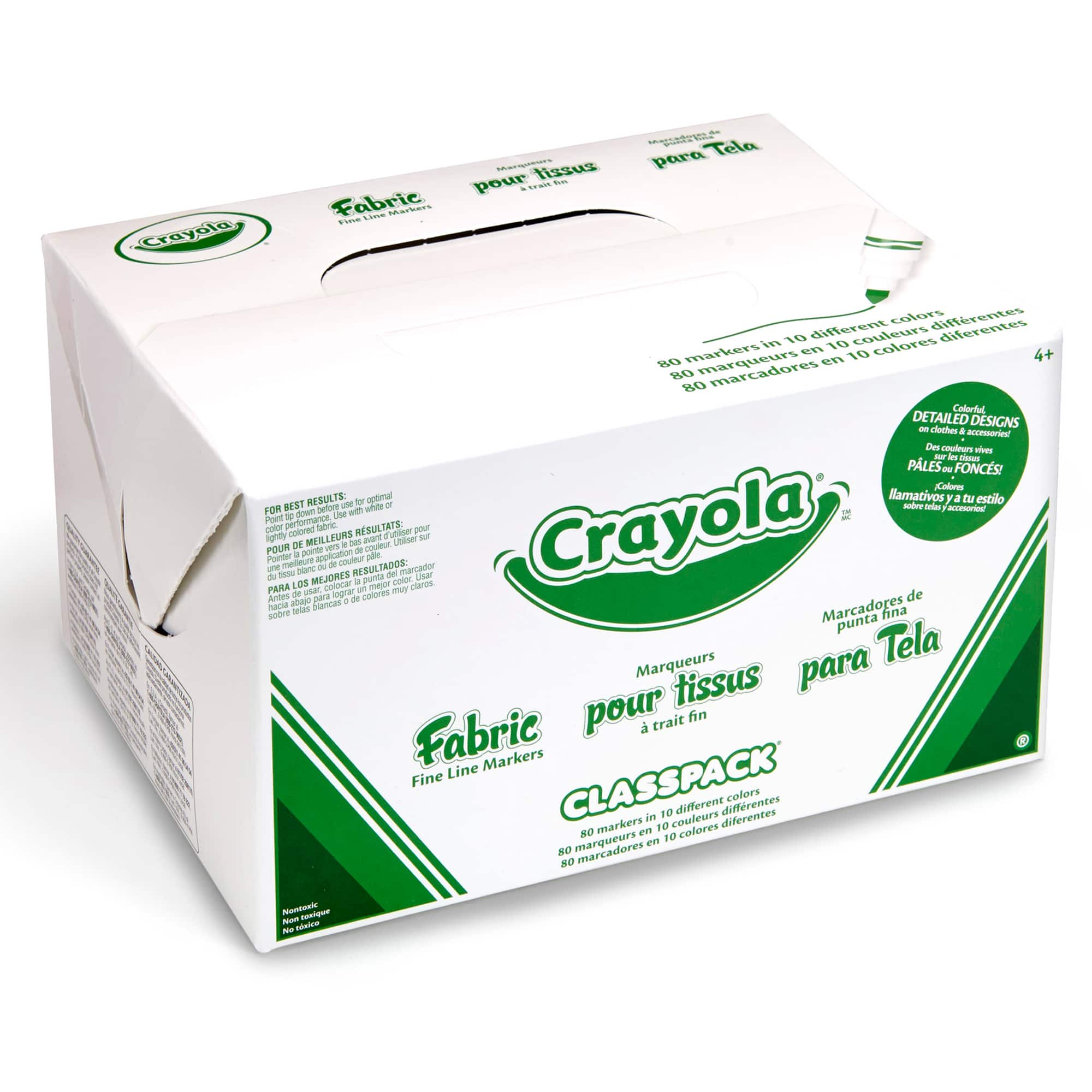 6 Packs: 80 ct. (480 total) Crayola® Fabric Markers