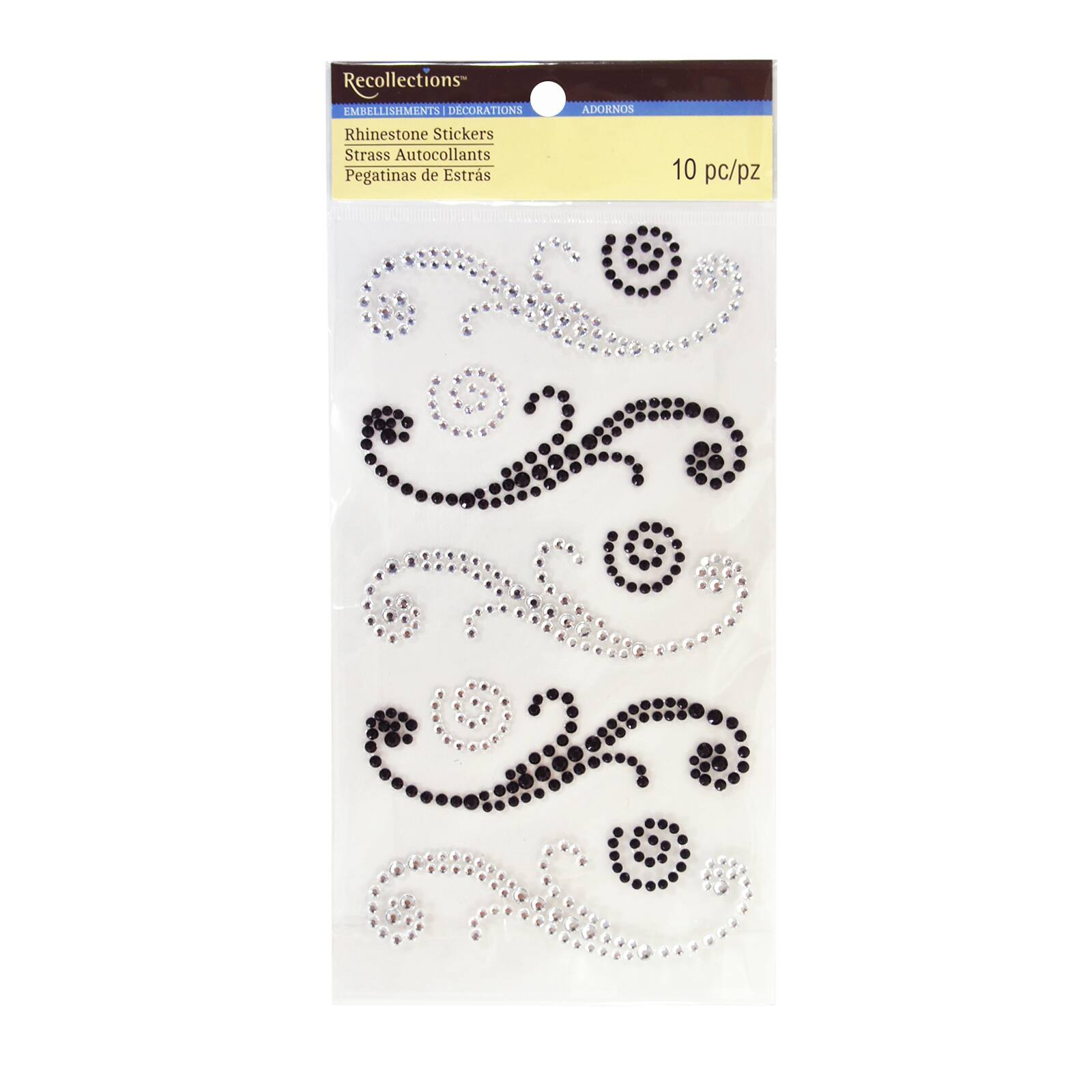 Buy the Black & Silver Rhinestone Stickers by Recollections™ at Michaels