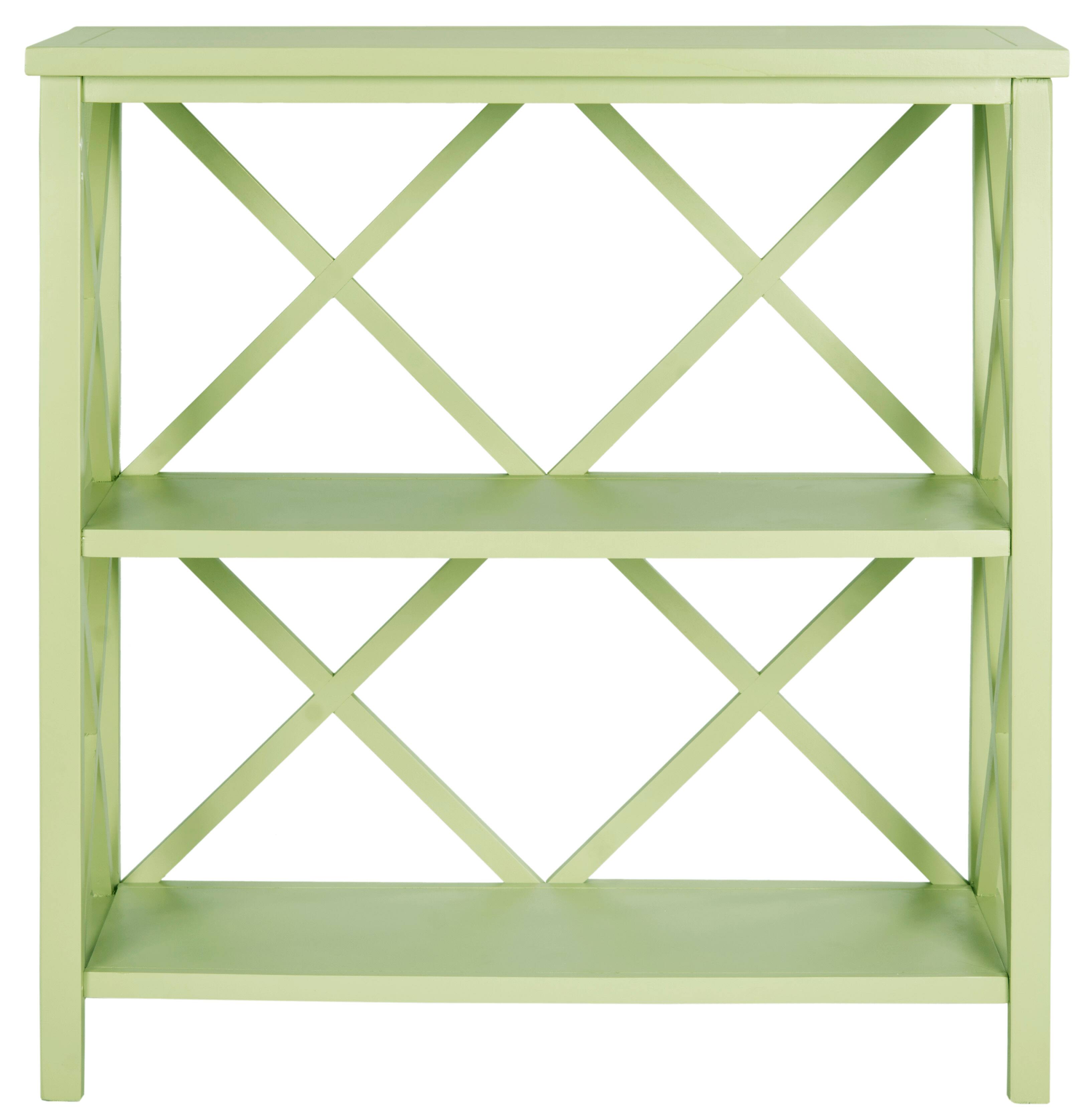 Liam Open Bookcase in Avocado Green