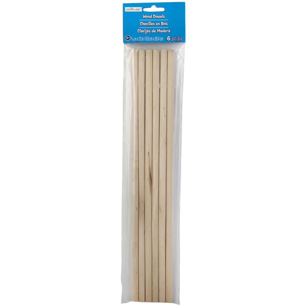 12 Packs: 4 ct. (48 total) 3/8 x 12 Wooden Dowels by Creatology