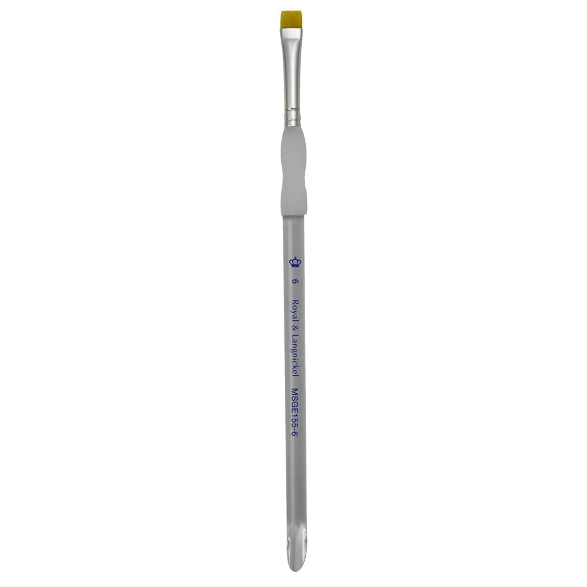 12 Pack: Royal & Langnickel® Soft-Grip™ Golden Taklon Short Handle Short Shader Brush