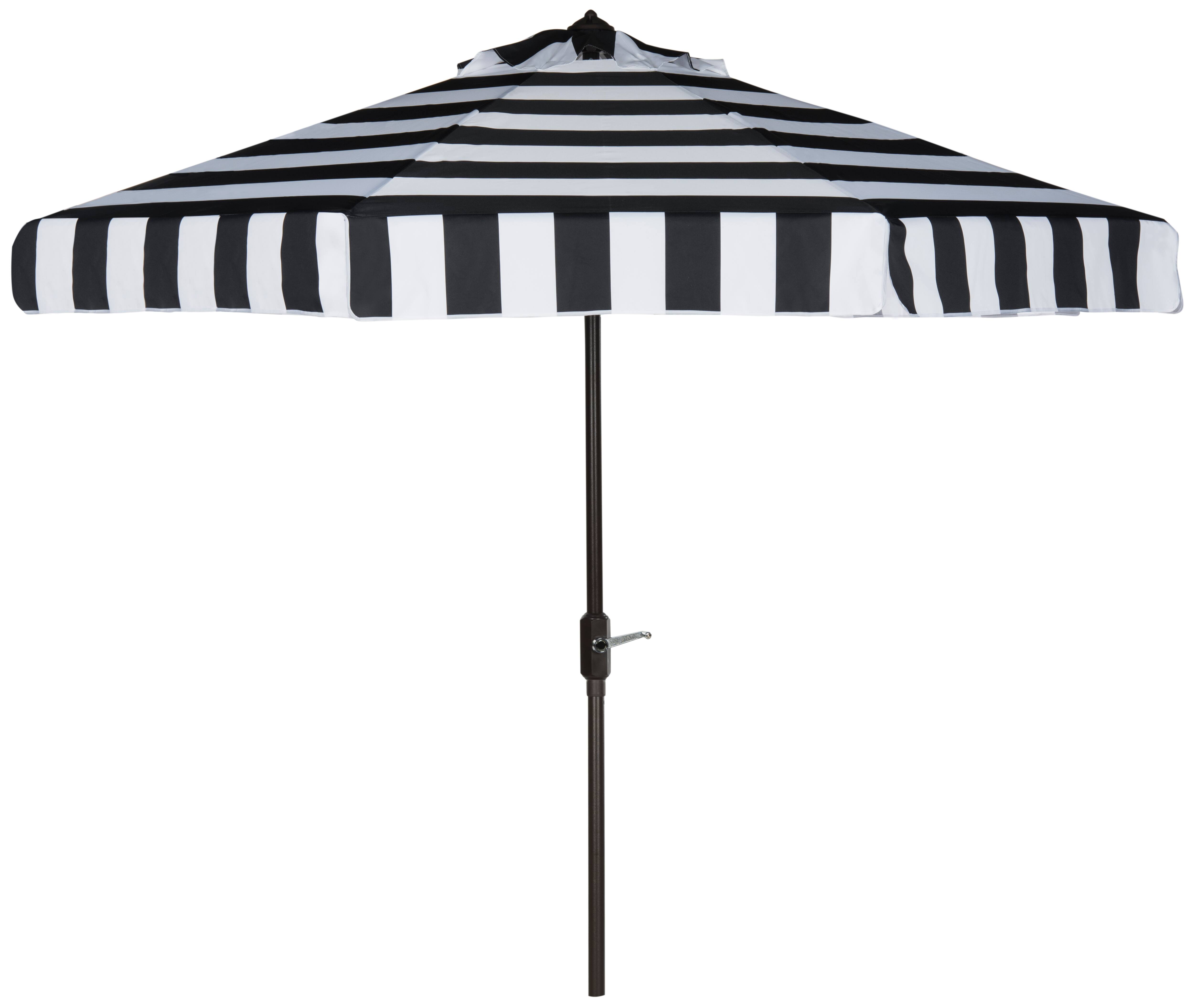 Elsa Fashion Line 9Ft Umbrella in Black & White