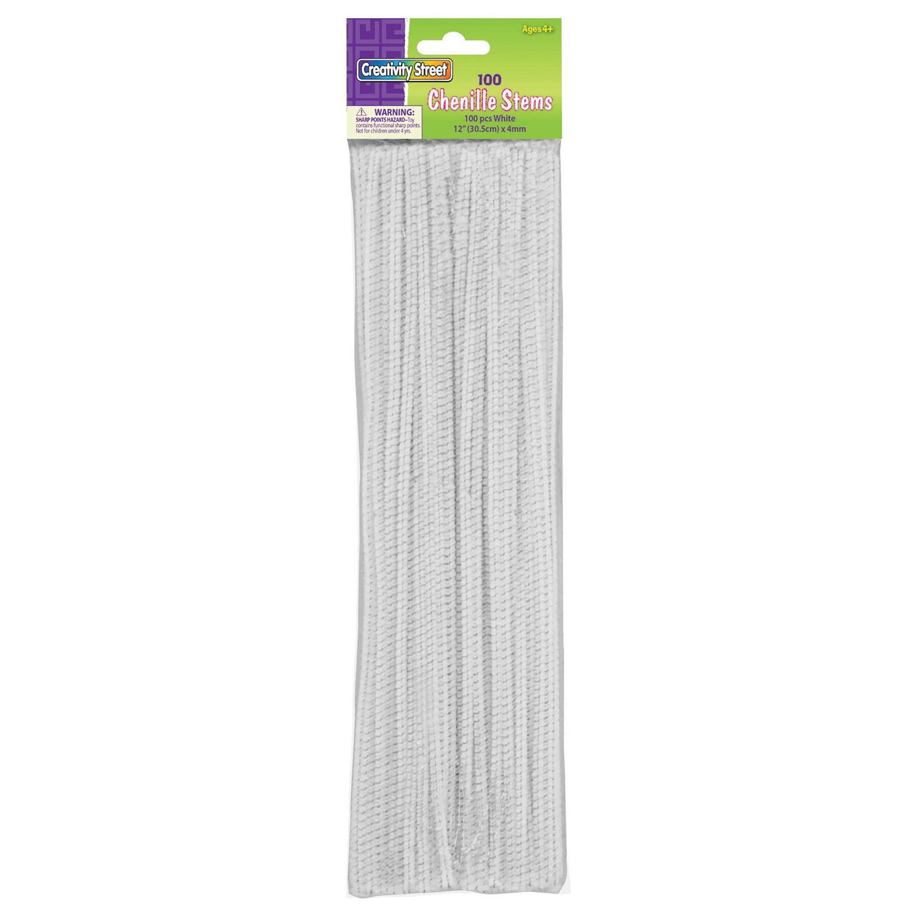 6 Packs: 12 Packs 100 ct. (7,200 total) Pacon® Creativity Street® 12" Snow White Chenille Pipe Cleaners