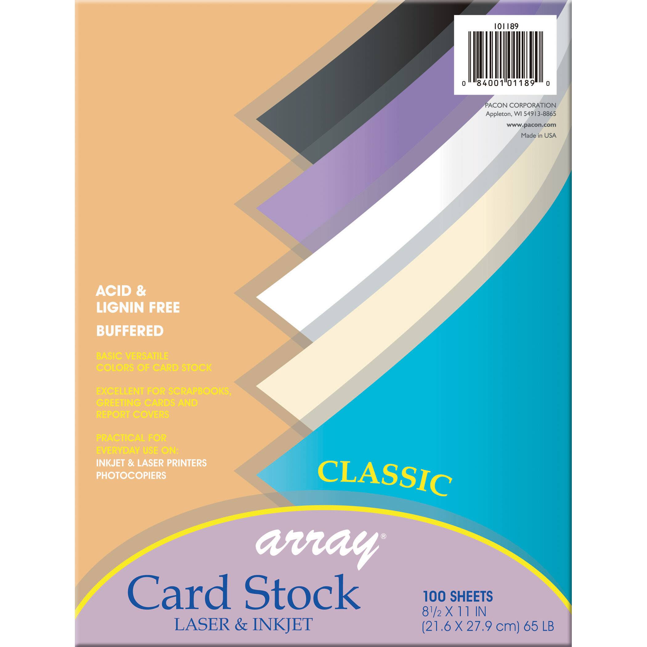 Array&#xAE; Classic Colors Card Stock, 100 Sheets