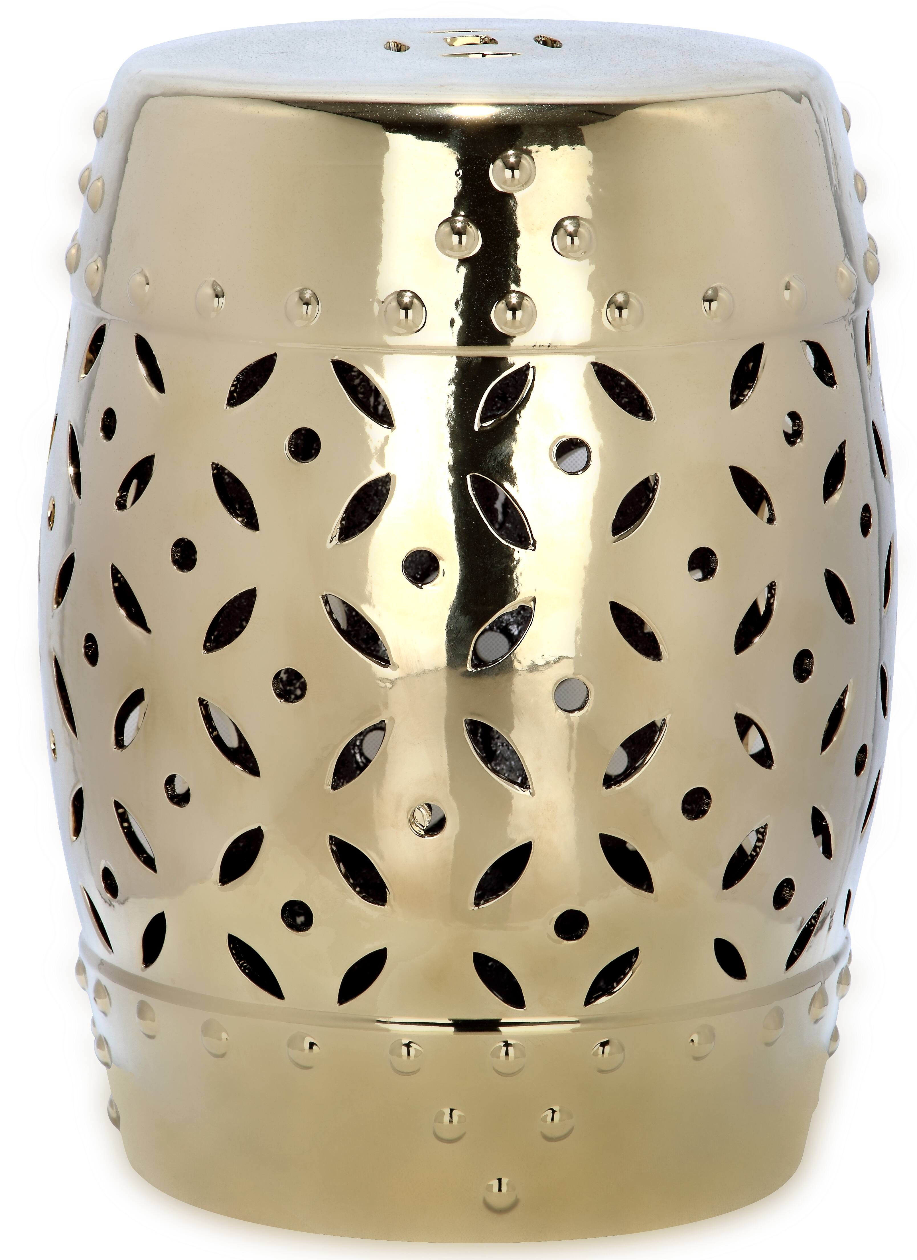 Lattice Coin Stool in Gold