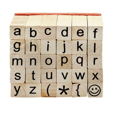 Recollections™ Wood Stamp Set, Small Lower Case Alphabet image