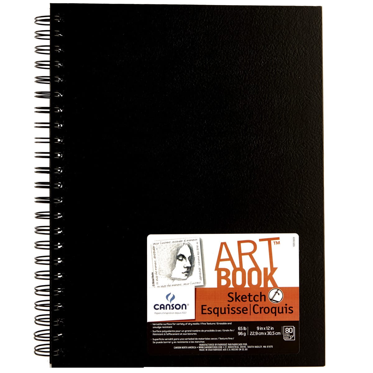 Canson drawing book notebook with opening flat sheets 80 g 3 sizes 