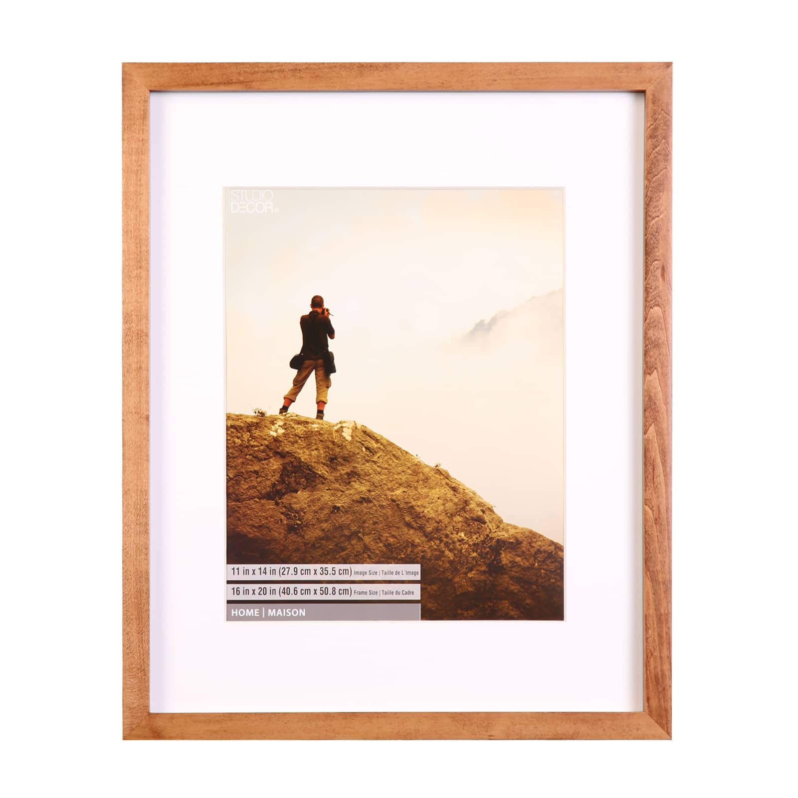 6 Pack: Natural Walnut Stain 11&#x22; x 14&#x22; Frame with Mat, Home by Studio D&#xE9;cor&#xAE;