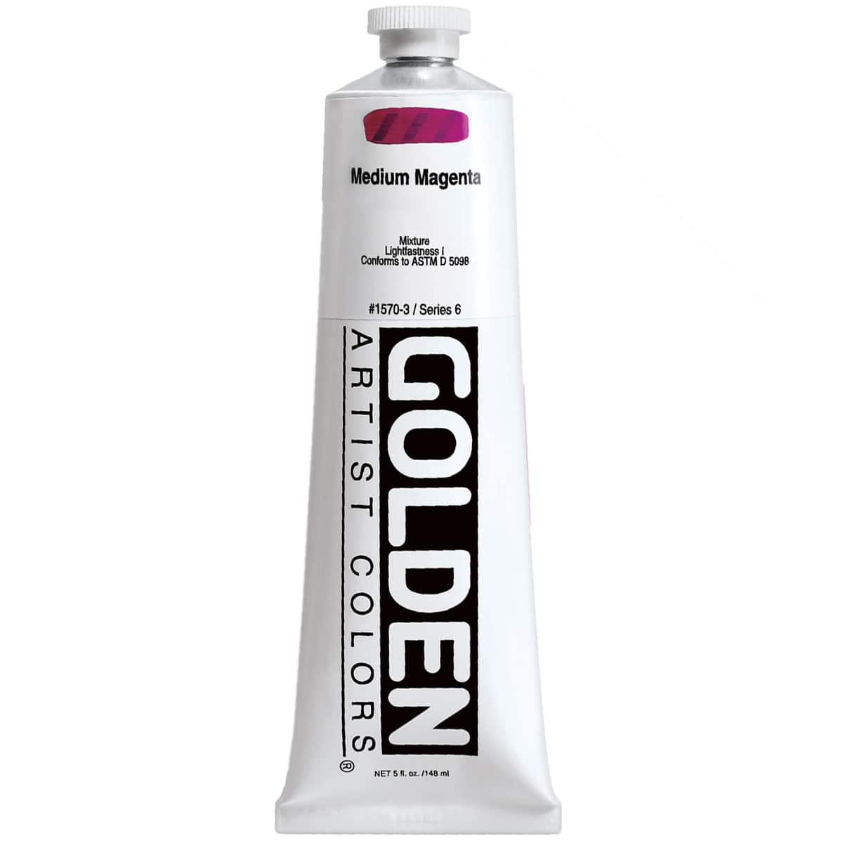 Golden Heavy Body Acrylic Paint, 5 oz in 1570 Medium Magenta