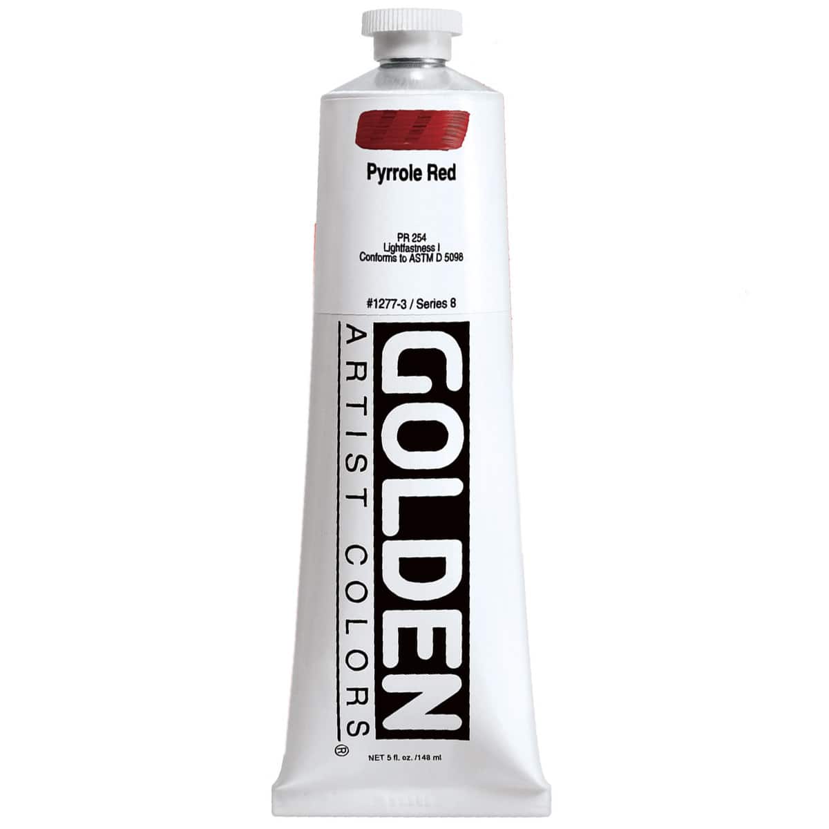 Golden Heavy Body Acrylic Paint, 5 oz in 1277 Pyrrole Red