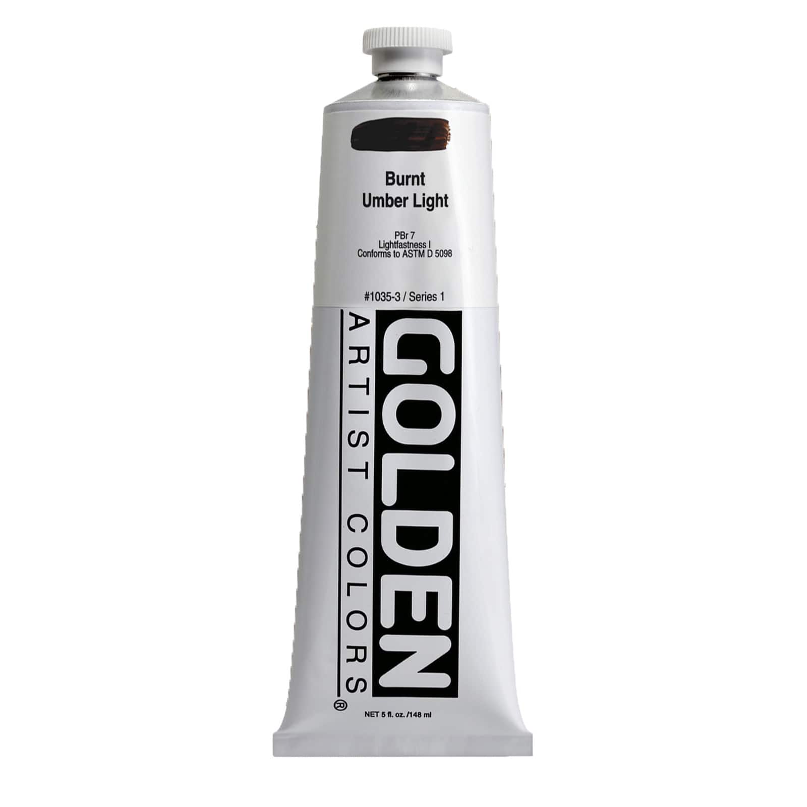 Golden Heavy Body Acrylic Paint, 5 oz in 1035 Burnt Umber Light