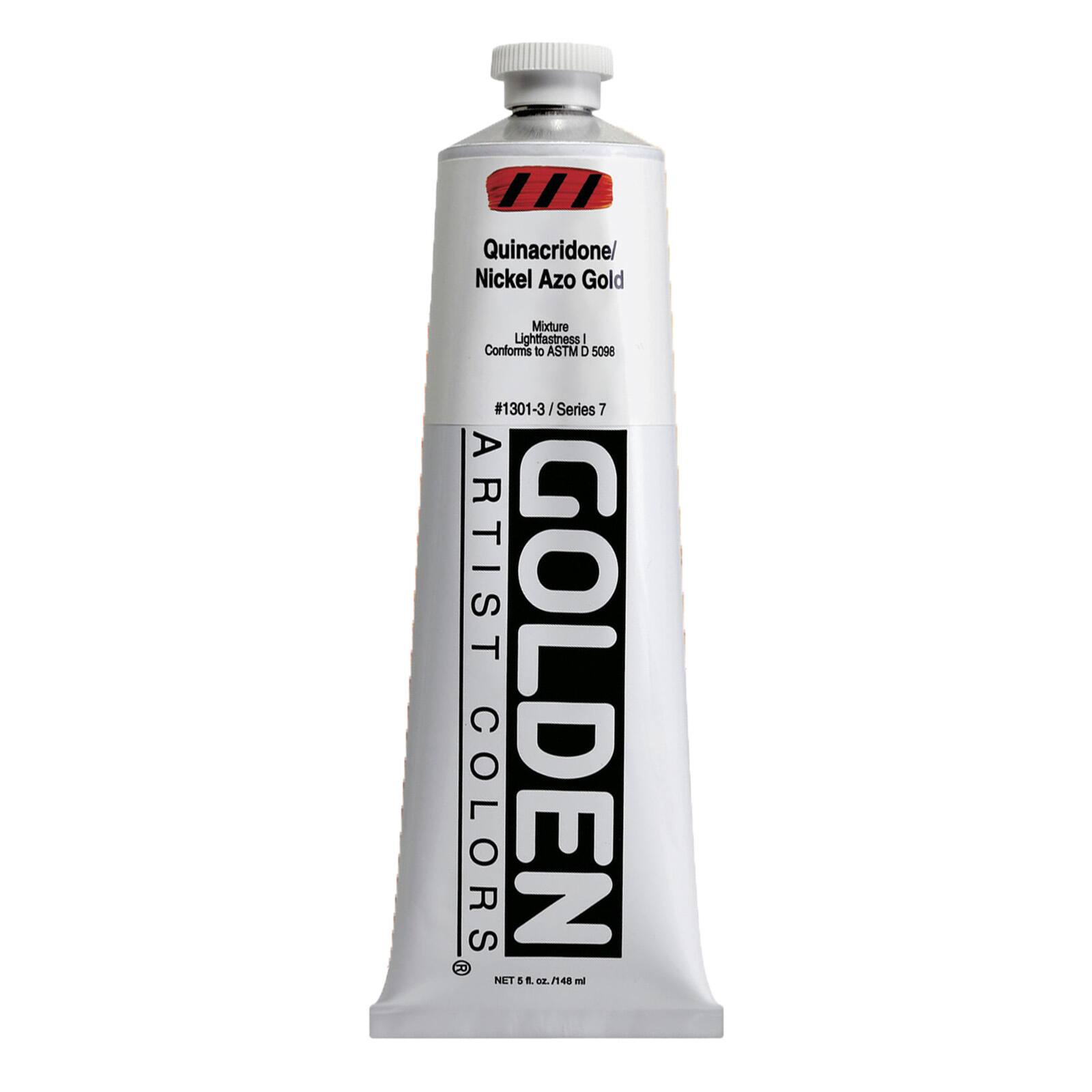Golden Heavy Body Acrylic Paint, 5 oz in 1301 Quinacridone Nickel Azo Gold