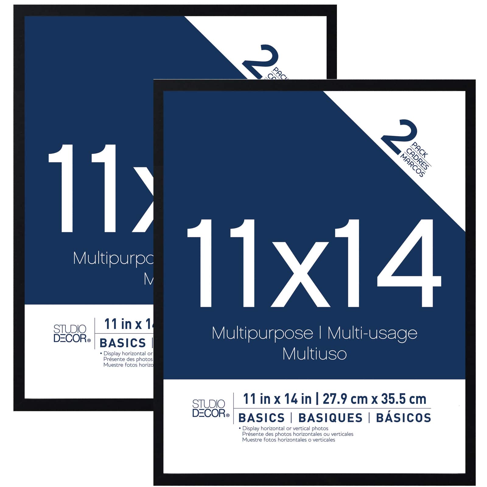 12 Packs: 2ct. (24 total) Black Multipurpose 11" x 14" Frames, Basics by Studio Décor®