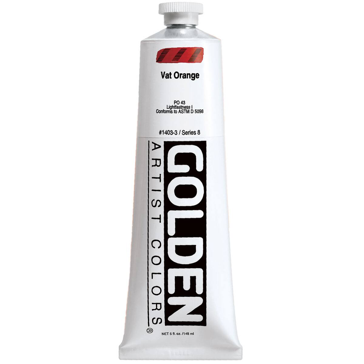 Golden Heavy Body Acrylic Paint, 5 oz in 1403 Vat Orange