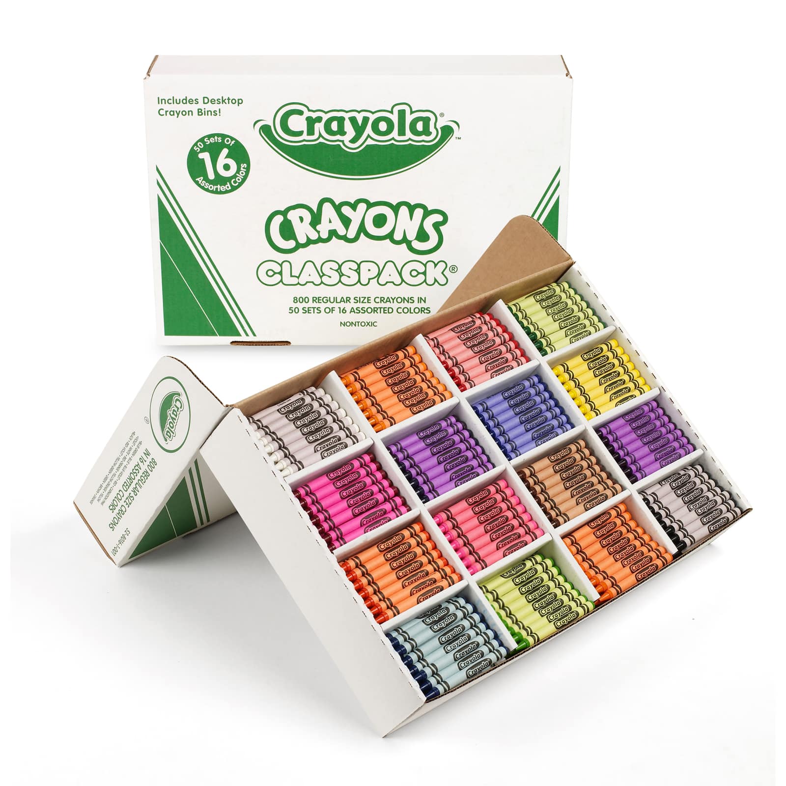 6 Packs: 800 ct. (4,800 total) Crayola® Crayon 16 Color Classpack®