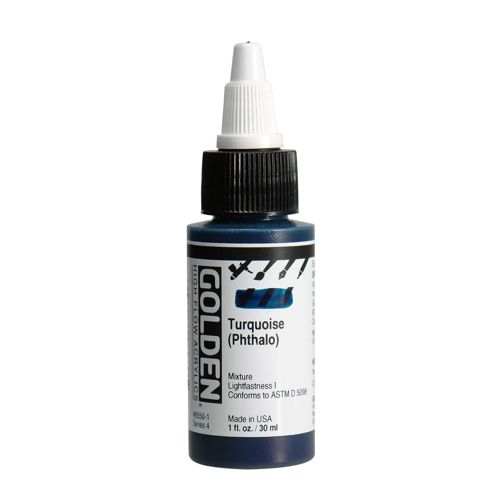 Golden High Flow Acrylics, 1 oz Paint in Turquoise Phthalo - D022482S - Art and Craft Paint Find the Golden High Flow Acrylics, 1oz. at Michae sku D022482S