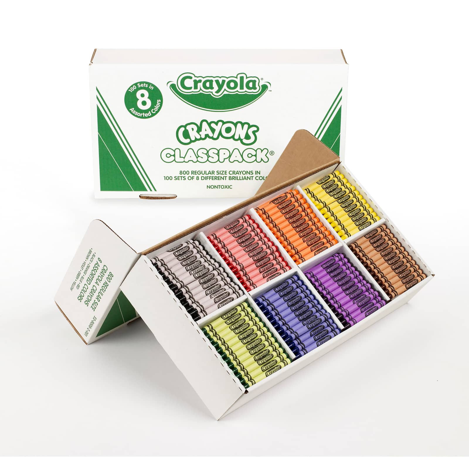 6 Packs: 800 ct. (4,800 total) Crayola® Crayon 8 Color Classpack®