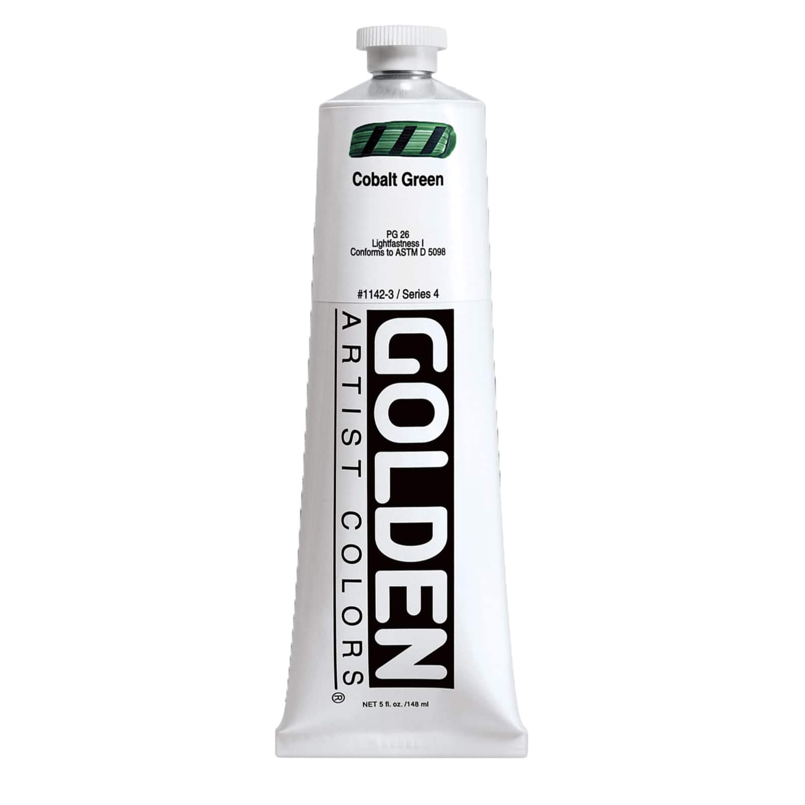 Golden Heavy Body Acrylic Paint, 5 oz in 1142 Cobalt Green