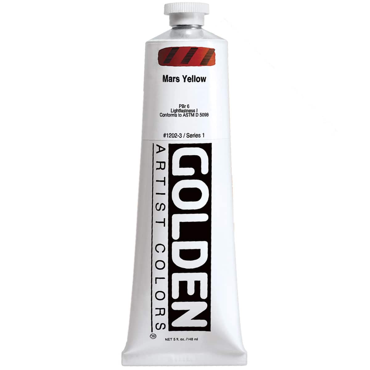Golden Heavy Body Acrylic Paint, 5 oz in 1202 Mars Yellow
