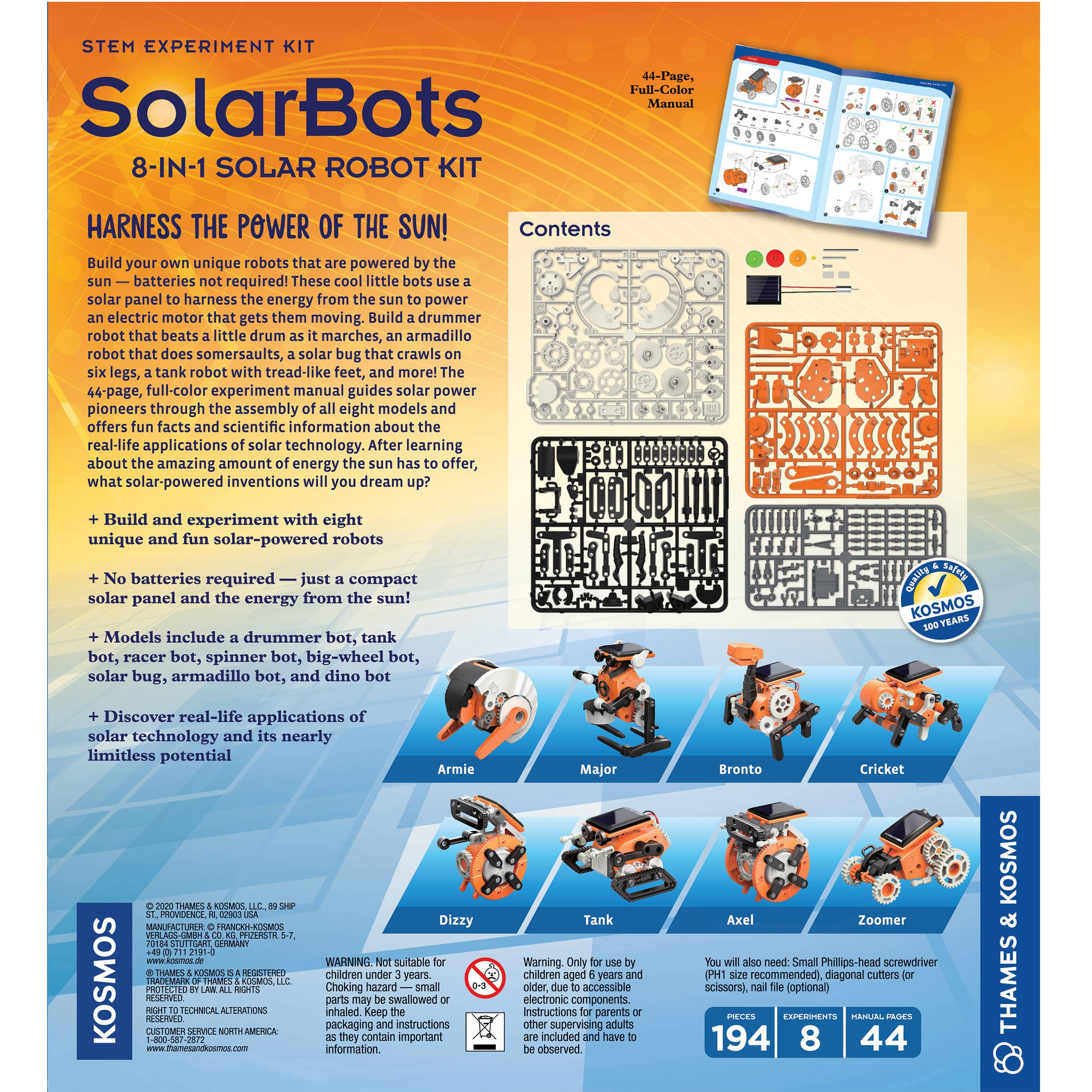 Thames &#x26; Kosmos SolarBots: 8-in-1 Solar Robot Kit