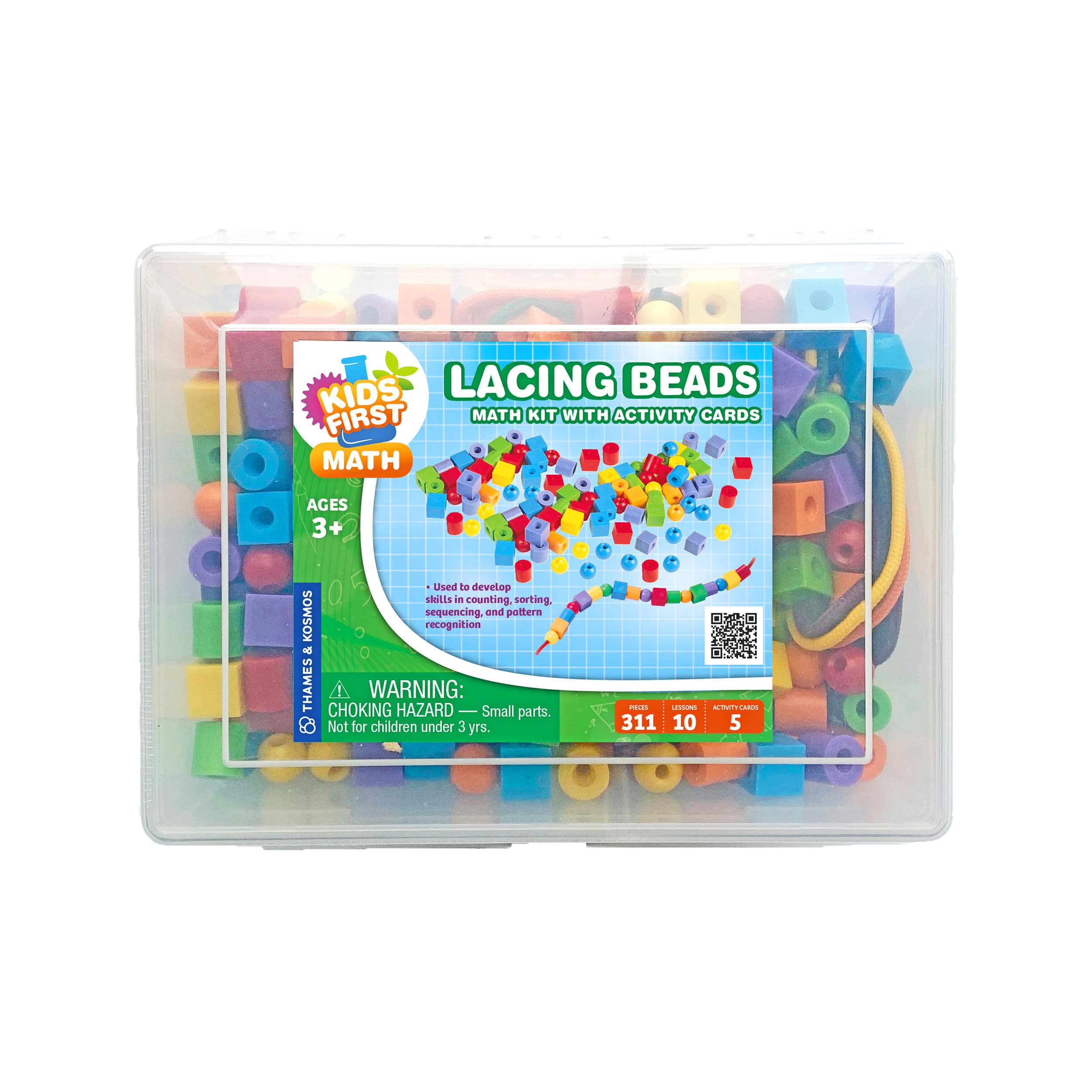 Thames &#x26; Kosmos Lacing Beads Math Kit with Activity Cards