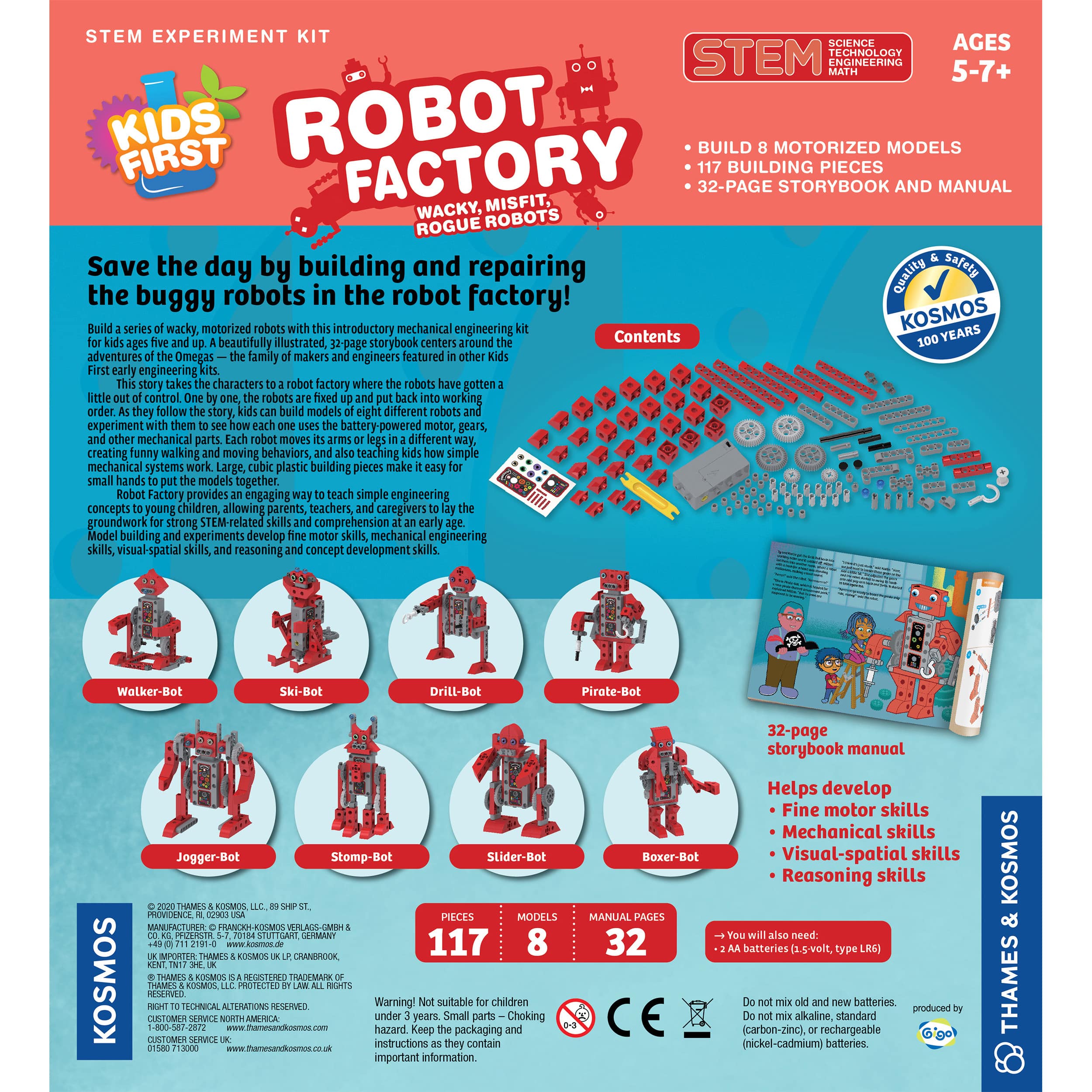 Thames &#x26; Kosmos Kids First Robot Factory: Wacky, Misfit, Rogue Robots