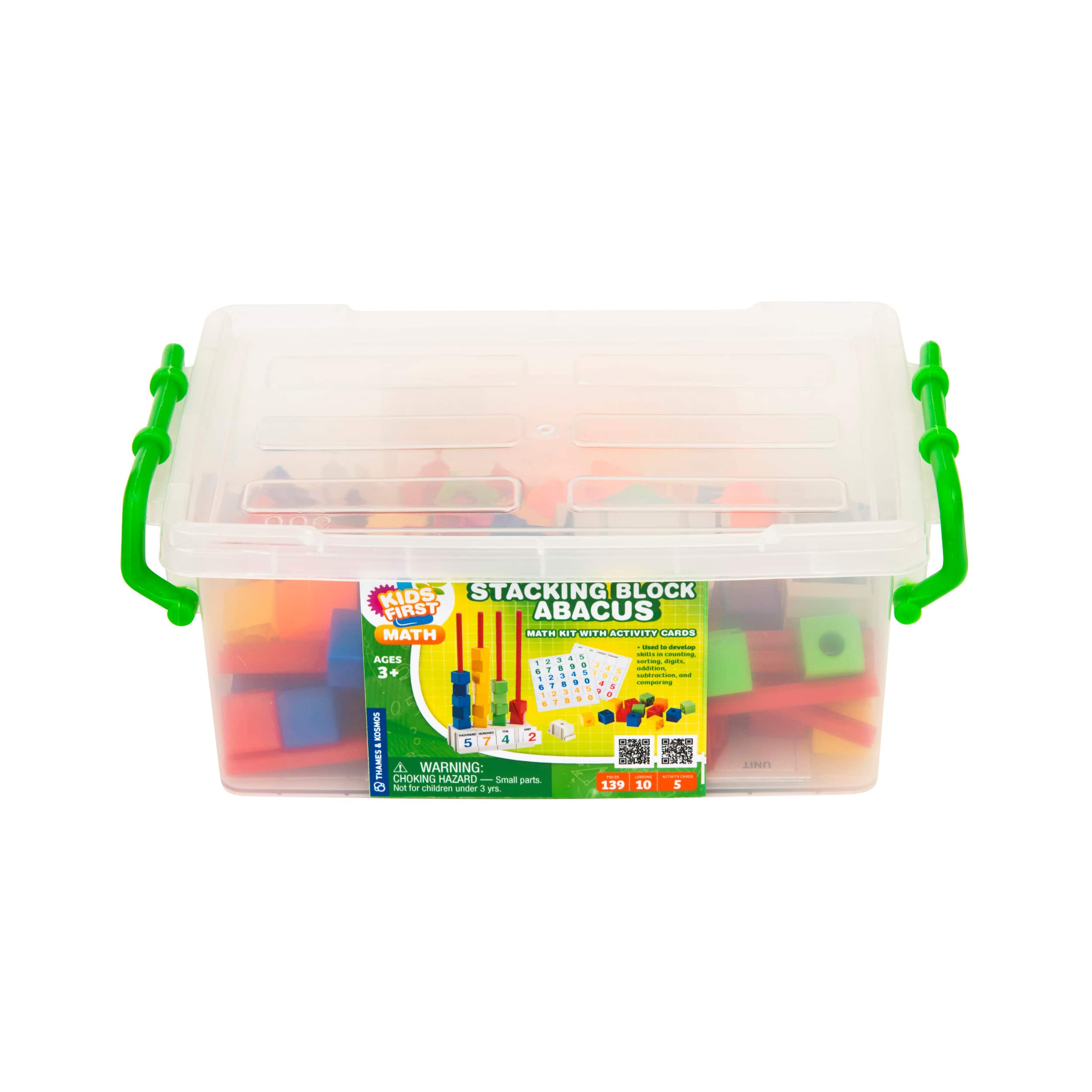 Thames & Kosmos Stacking Block Abacus Math Kit with Activity Cards