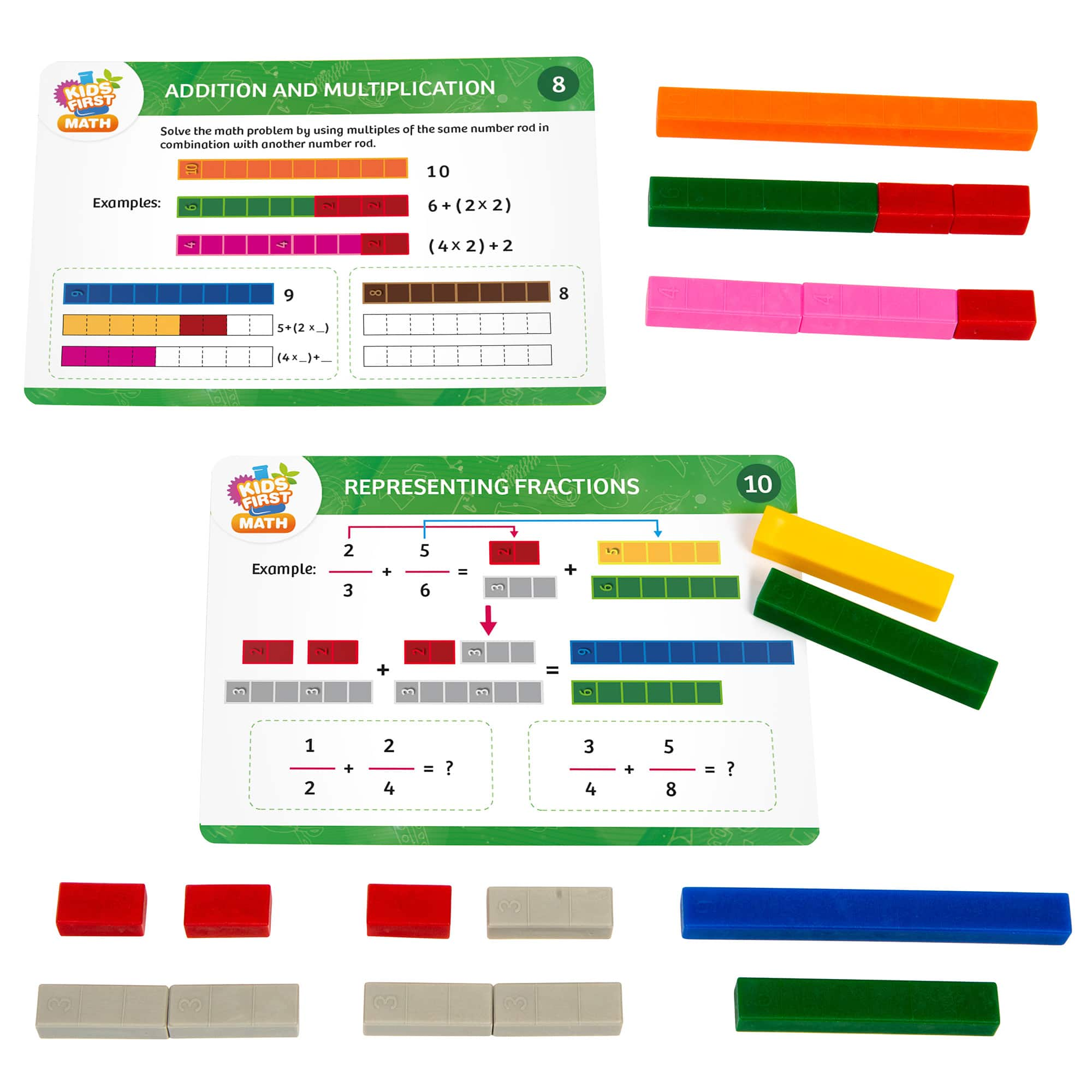 Thames &#x26; Kosmos Number Rods Math Kit with Activity Cards