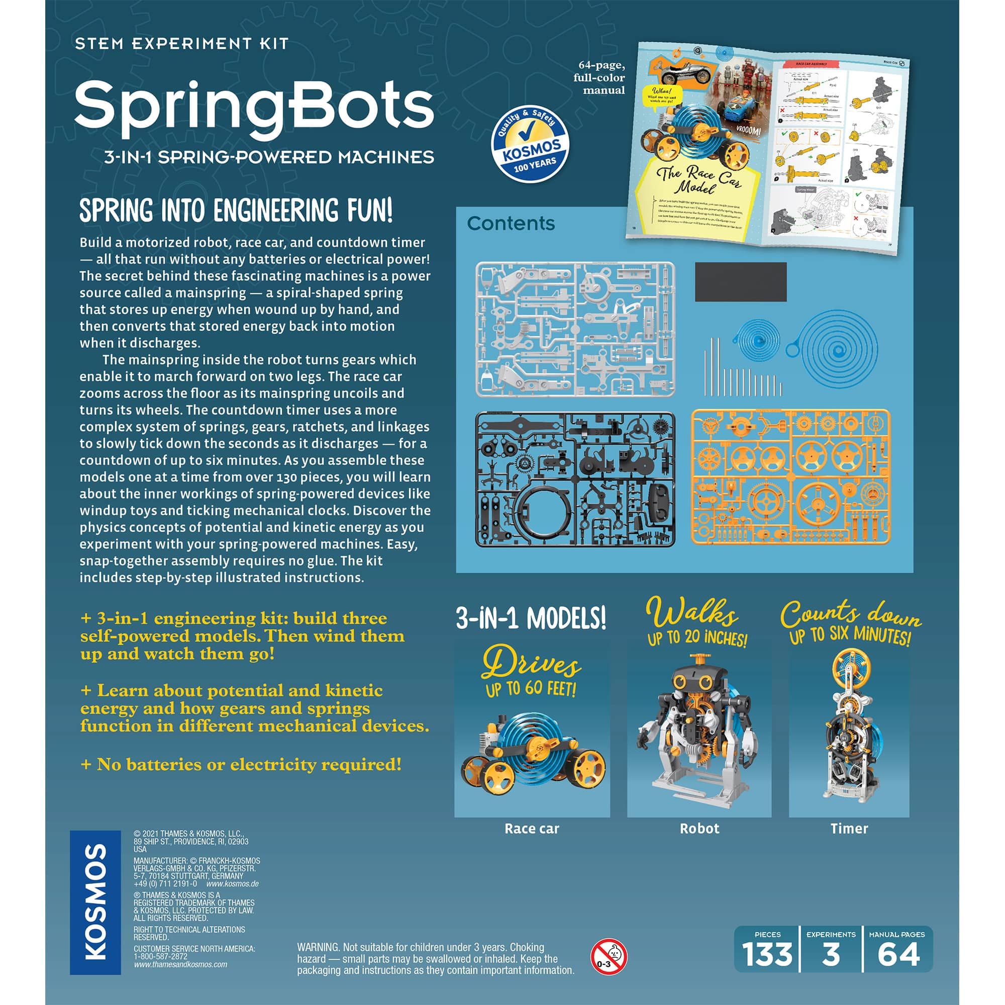 Thames & Kosmos SpringBots: 3-in-1 Spring-Powered Machines Kit | Michaels