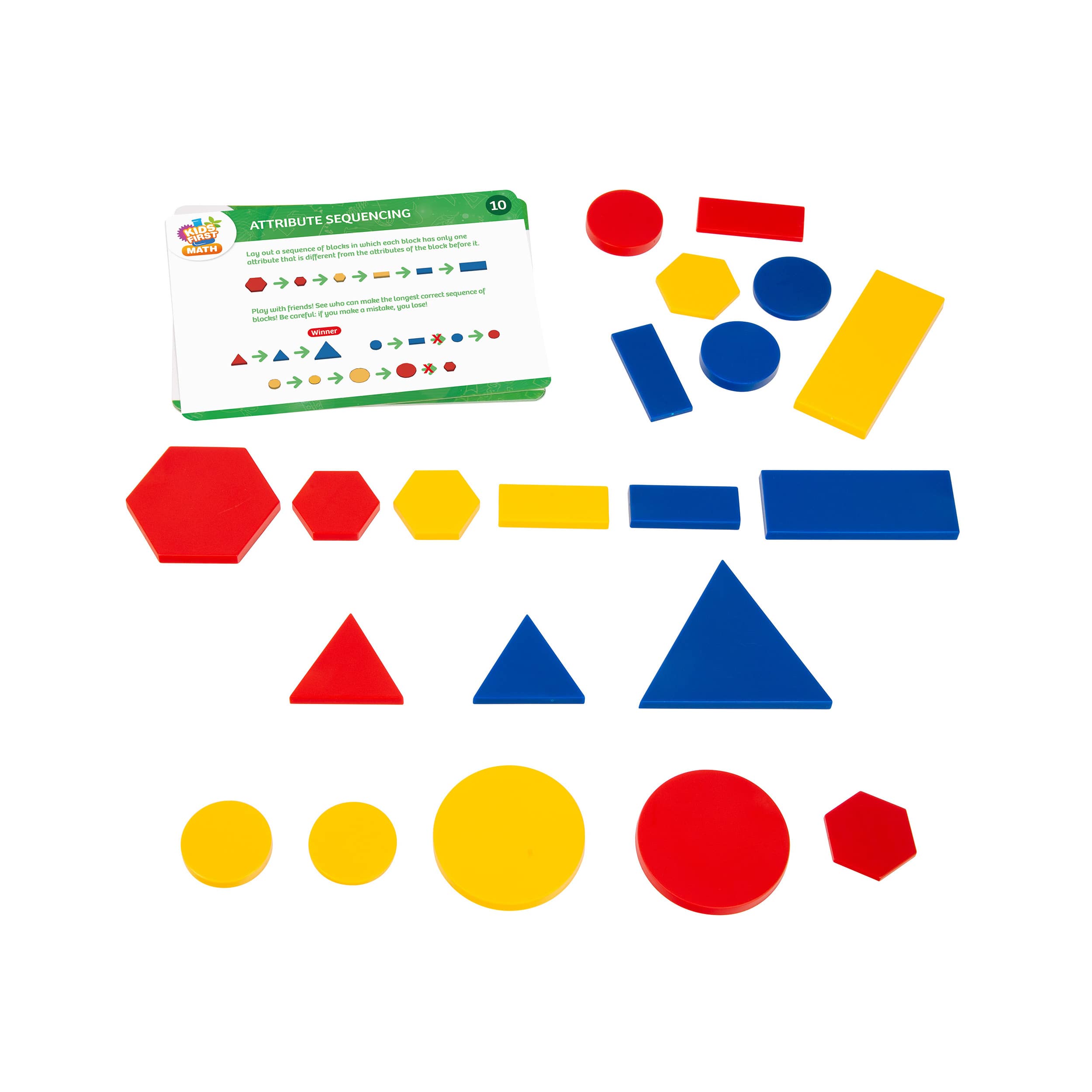 Thames &#x26; Kosmos Attribute Blocks Math Kit with Activity Cards