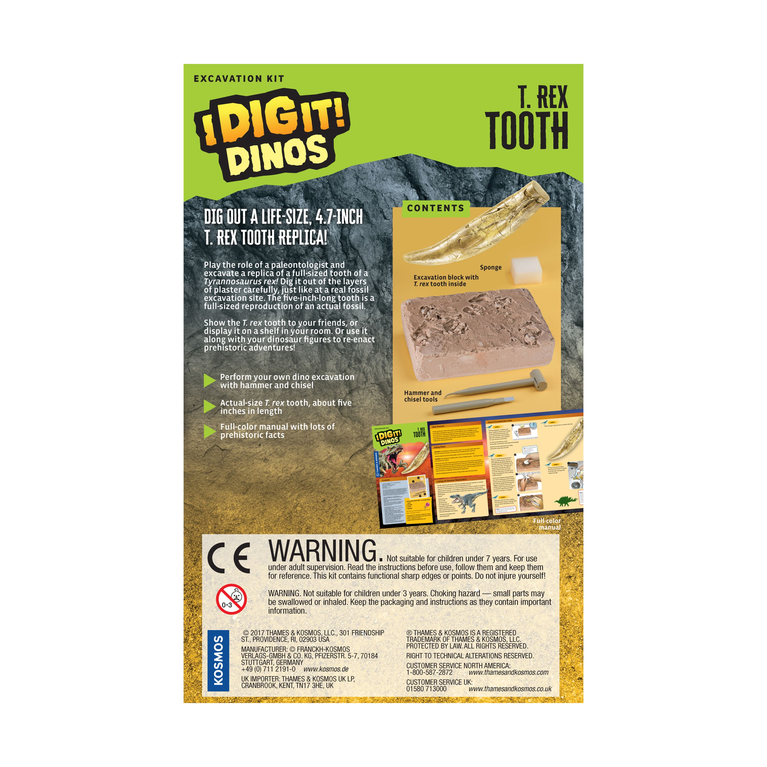 Thames &#x26; Kosmos I Dig It! Dinos: T. Rex Tooth Excavation Kit