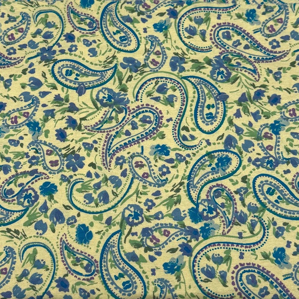 Feldman Yellow Paisley Cotton Flannel