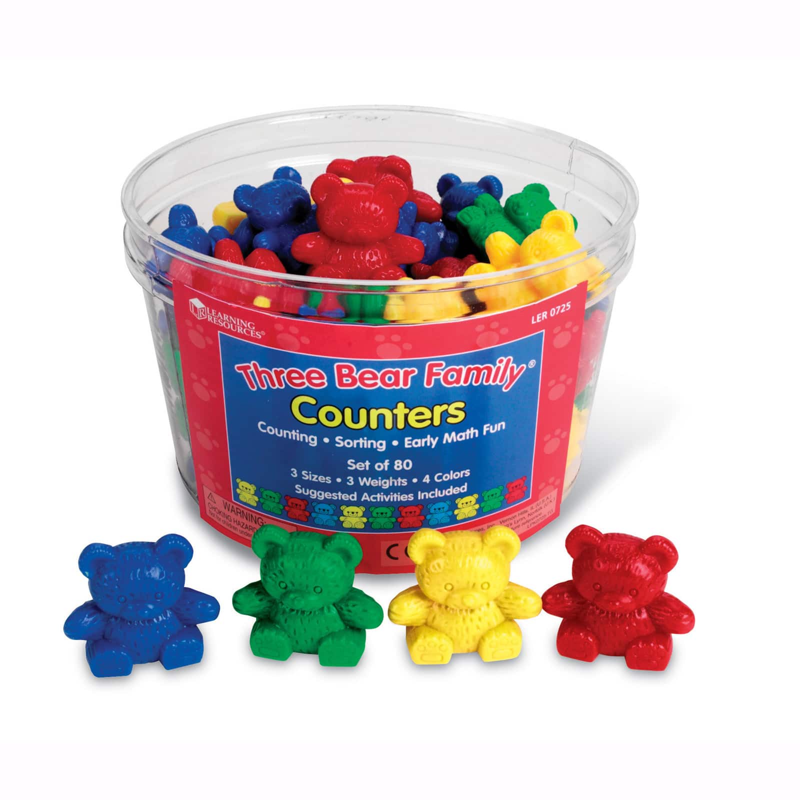Learning Resources® Three Bear Family® Counters: Basic Set, Set of 80