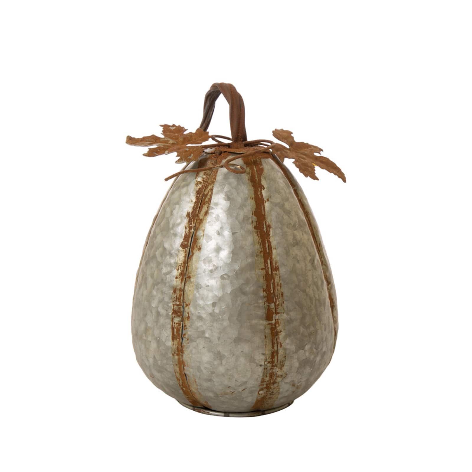 Glitzhome&#xAE; Medium Galvanized Pumpkin