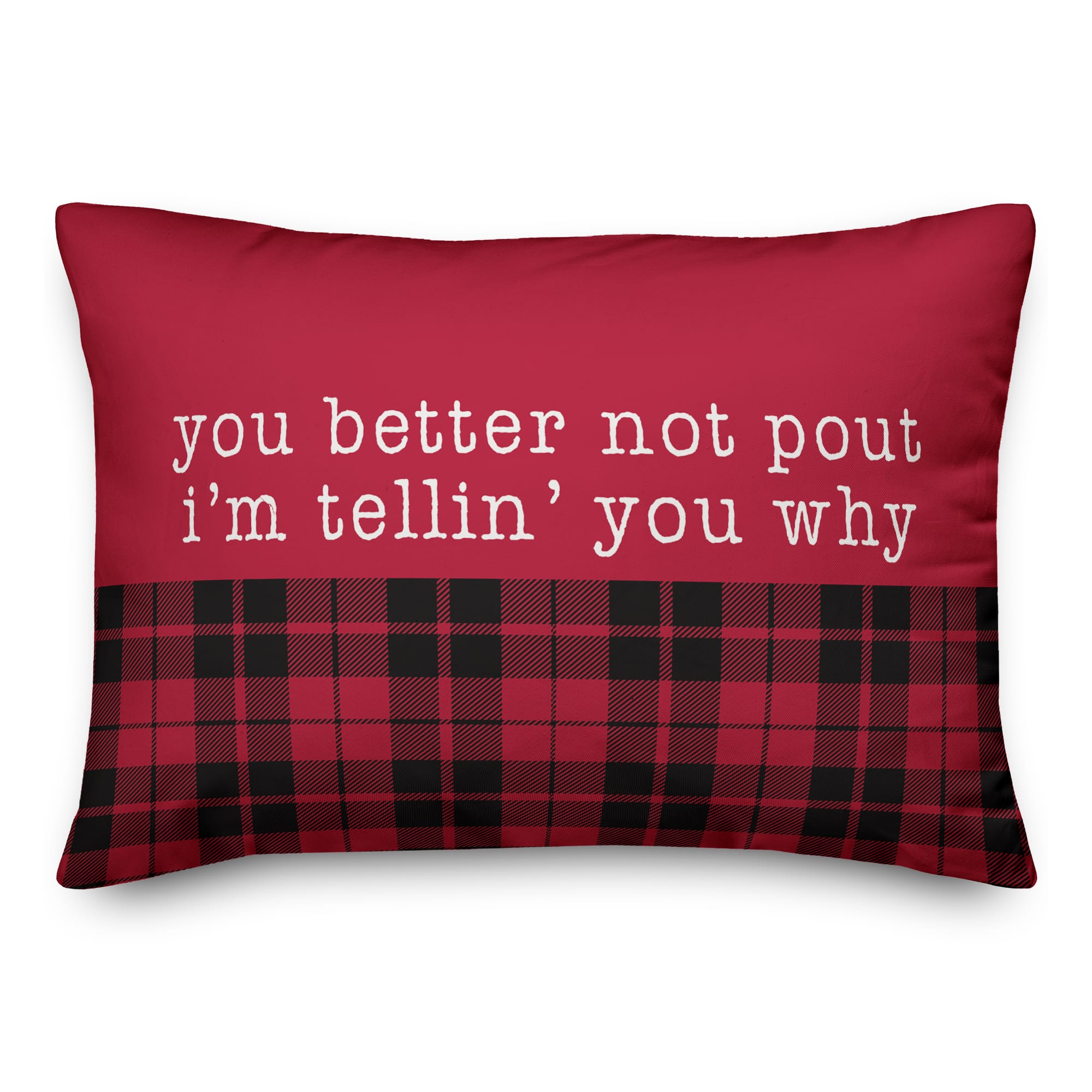 You Better Not Pout Throw Pillow