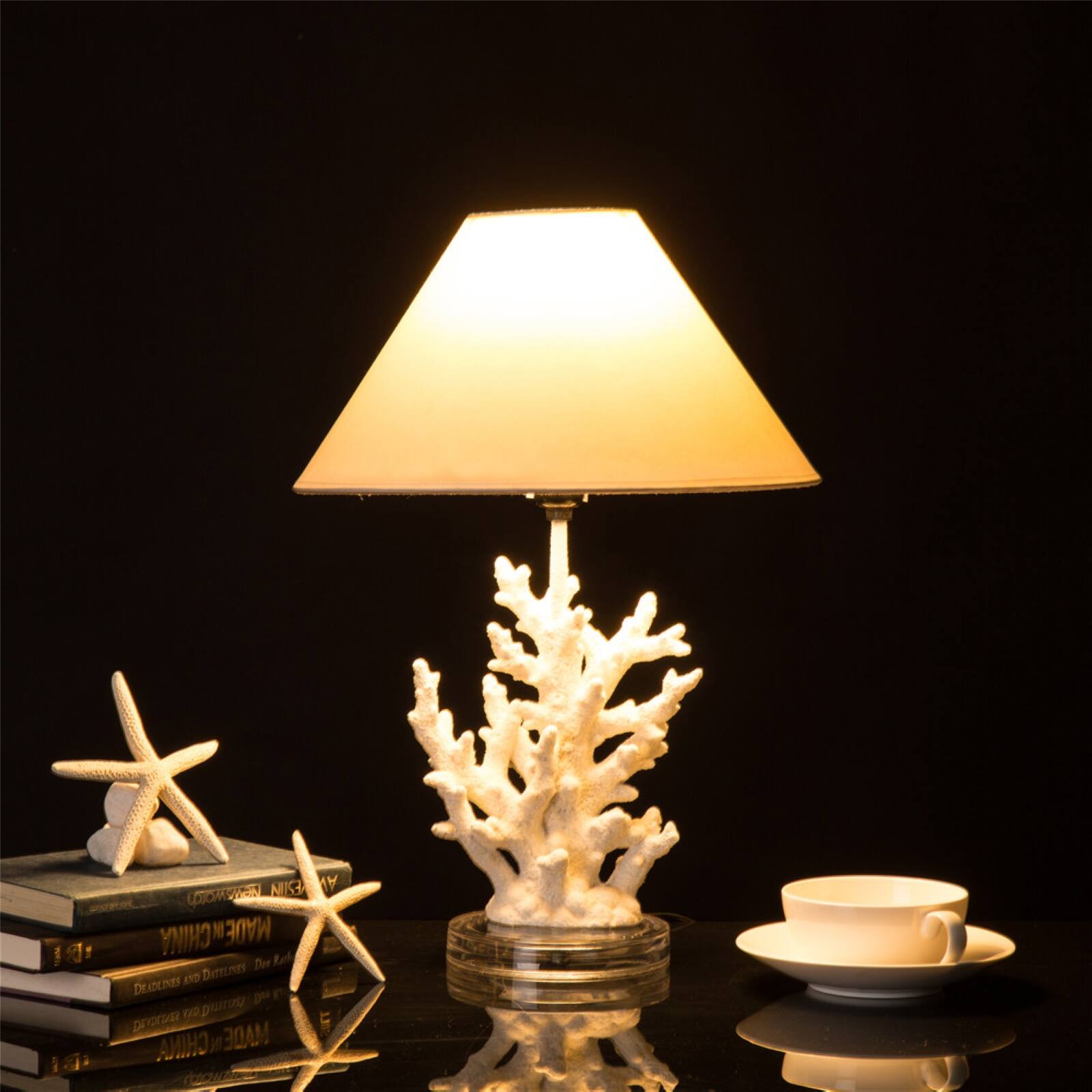 Glitzhome® Table Lamp, White Coral 