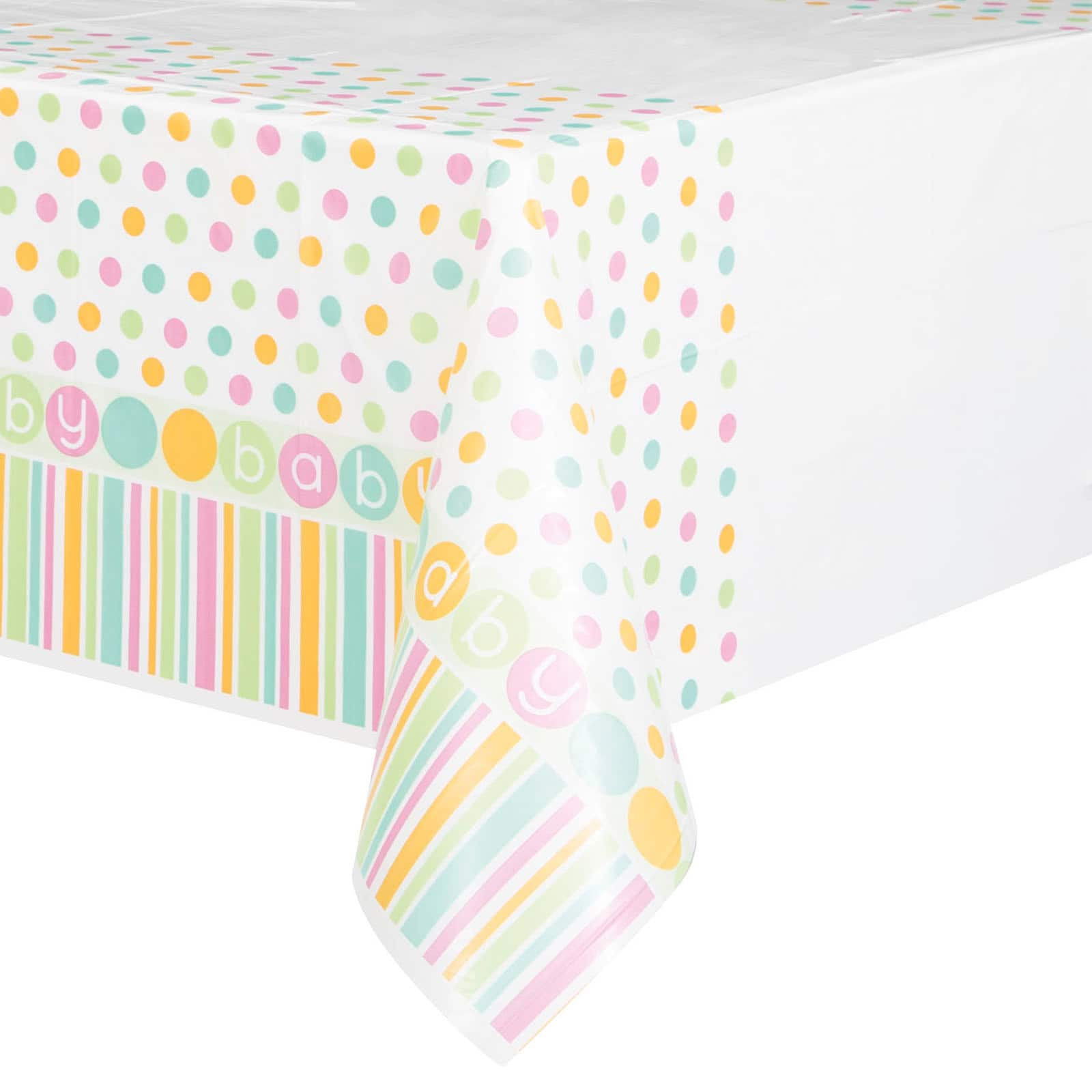 Plastic Pastel Baby Shower Table Cover Baby Shower Supplies