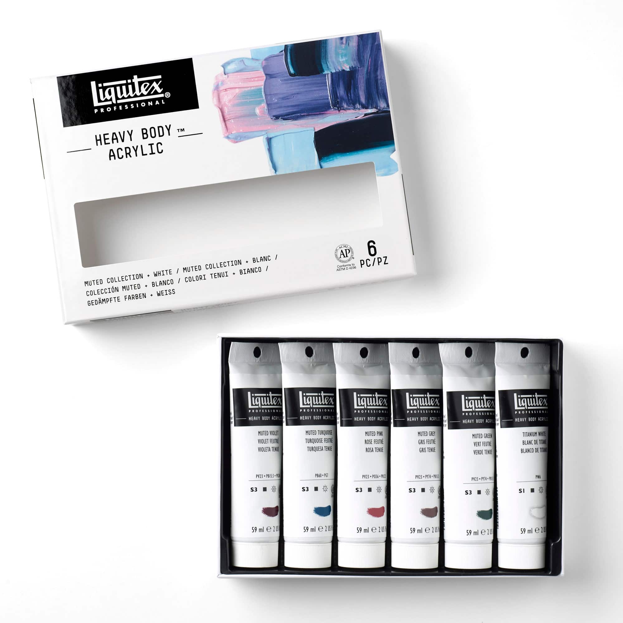 Liquitex&#xAE; Heavy Body Acrylic&#x2122;, Muted Collection + White