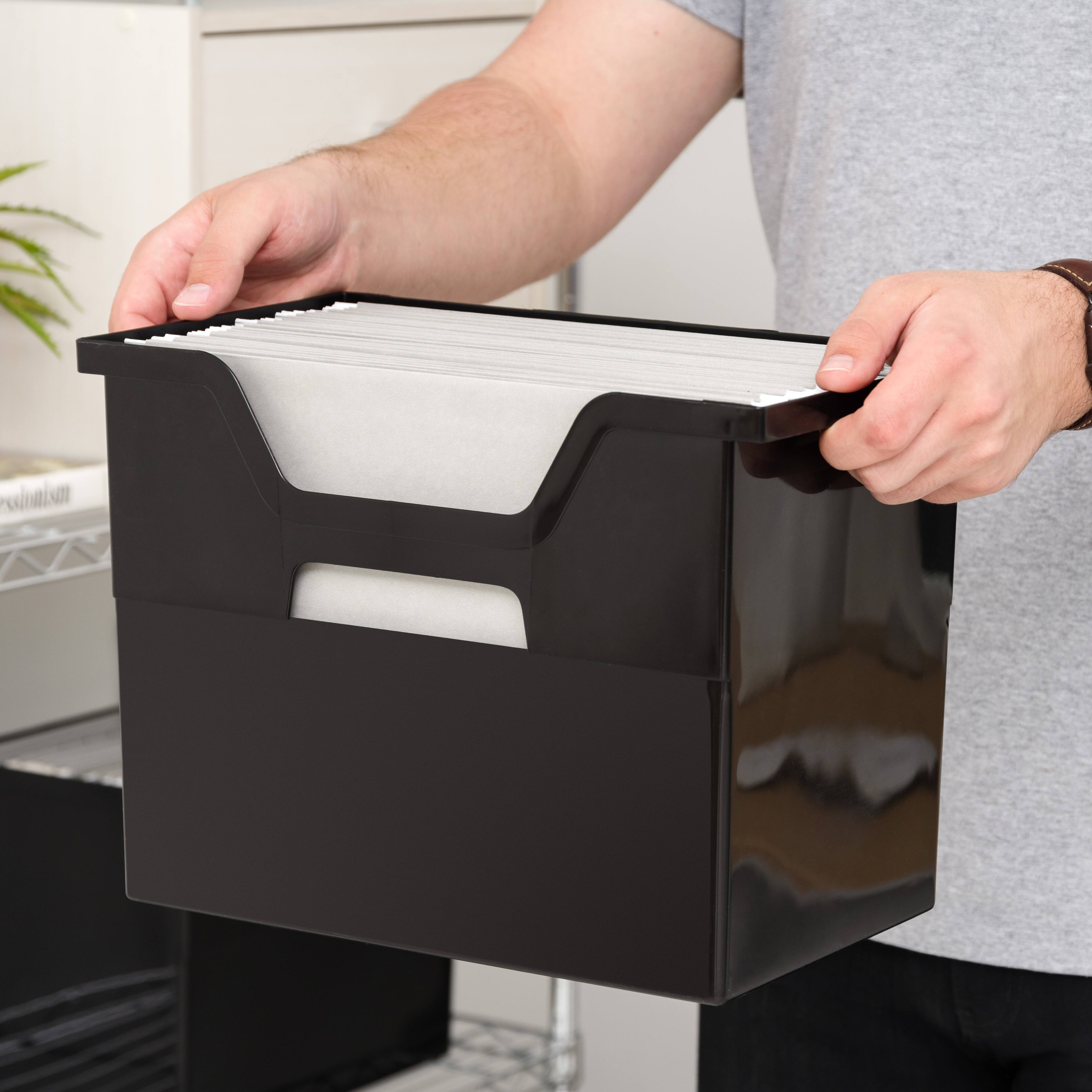 Iris® Large Desktop File Box, 4 Pack