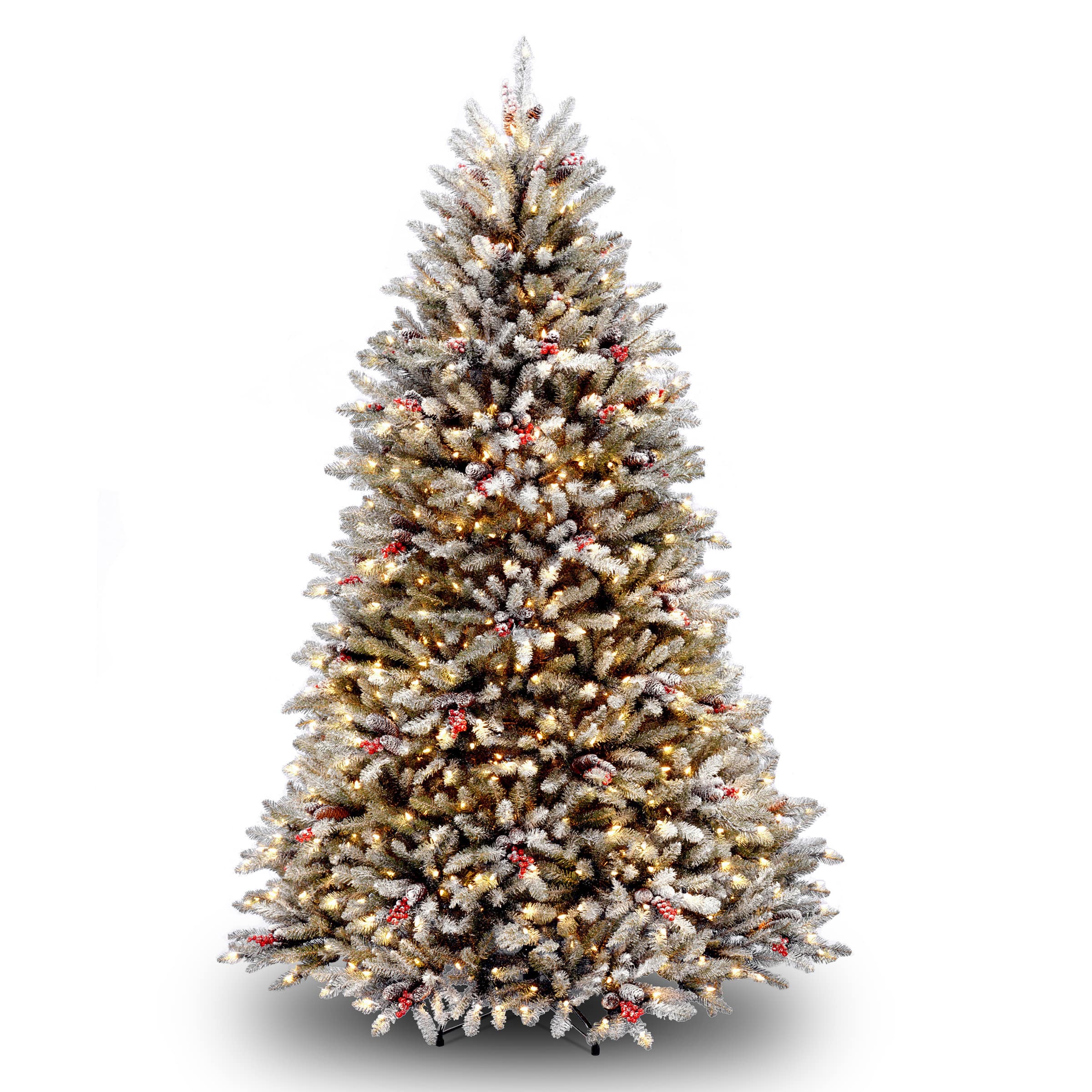 7.5ft. Pre-Lit Snowy Dunhill&#xAE; Fir Artificial Christmas Tree, Clear Lights