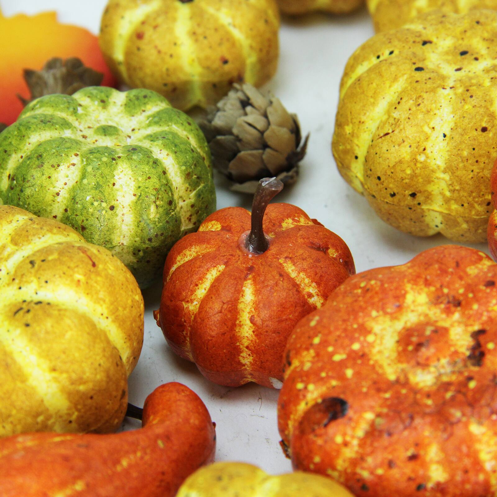 Autumn Harvest Pumpkins, Fall Leaves & Pine Cones Filler Decorations