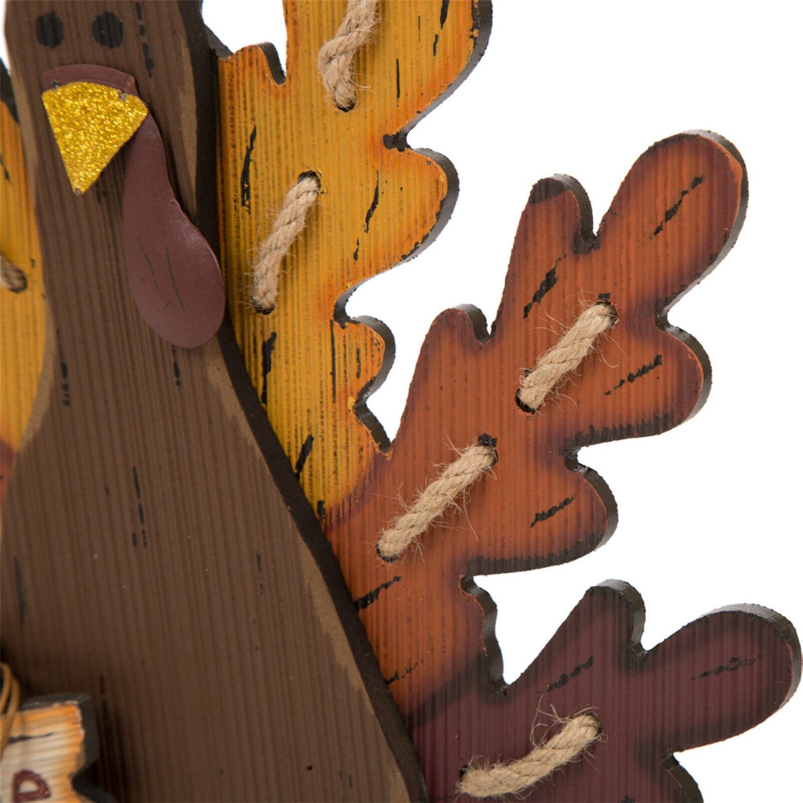 Glitzhome&#xAE; &#x27;Give Thanks&#x27; Turkey D&#xE9;cor