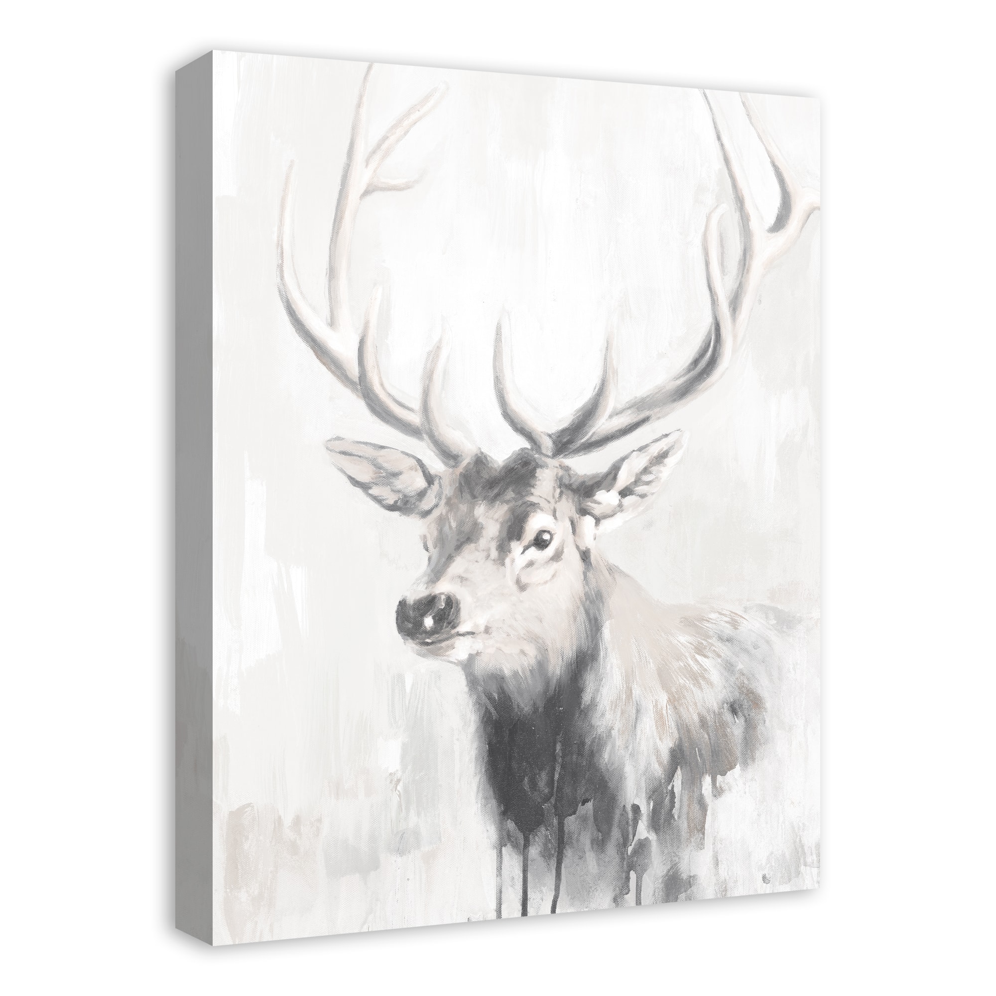 Winter Elk Canvas Wall Art