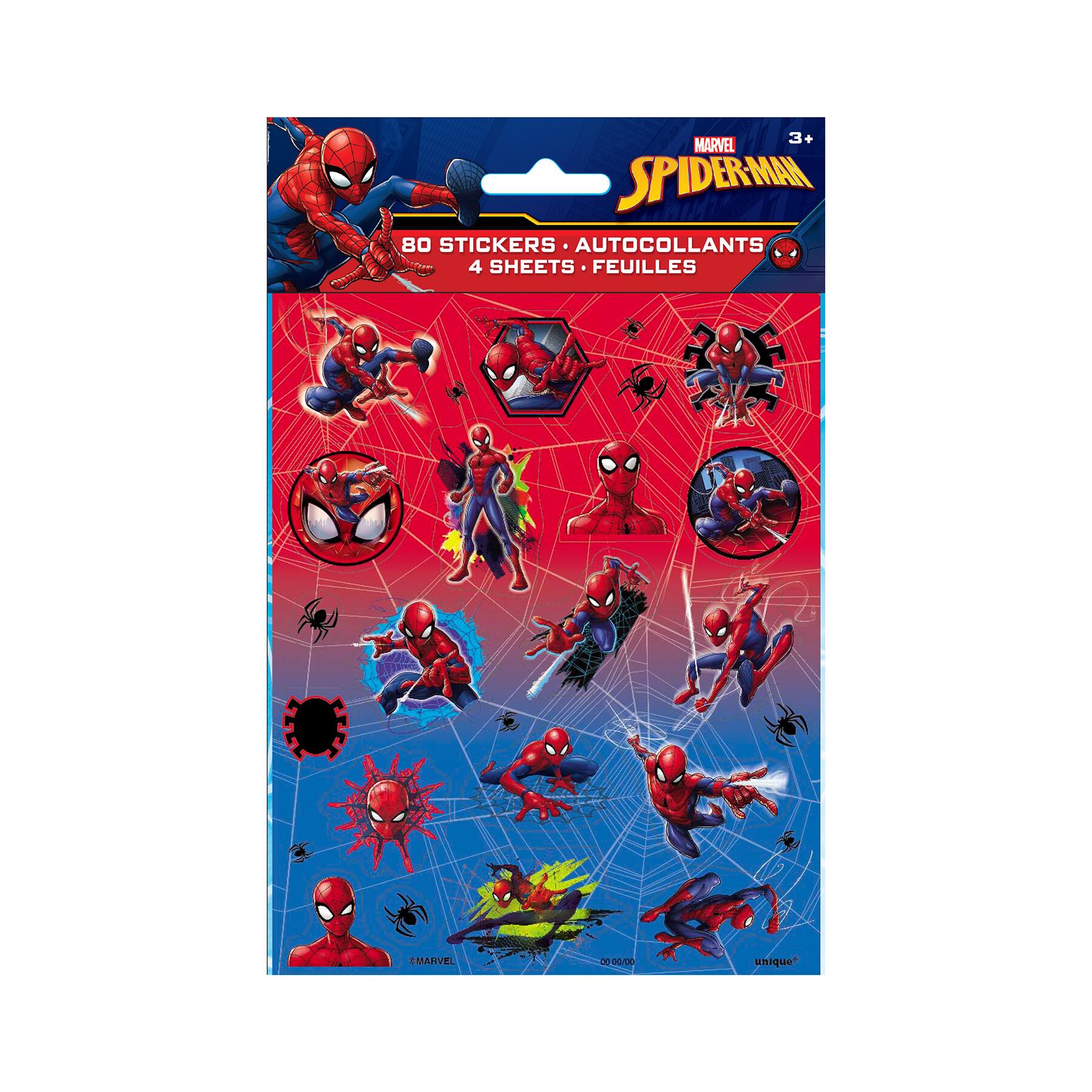 spiderman stickers spiderman party favors