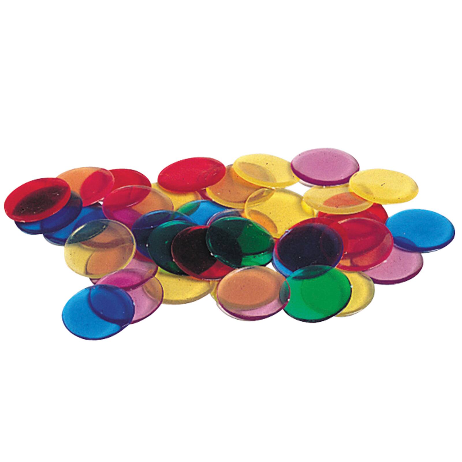 Learning Resources® Transparent Color Counting Chips, 250 Per Pack, 6 Packs